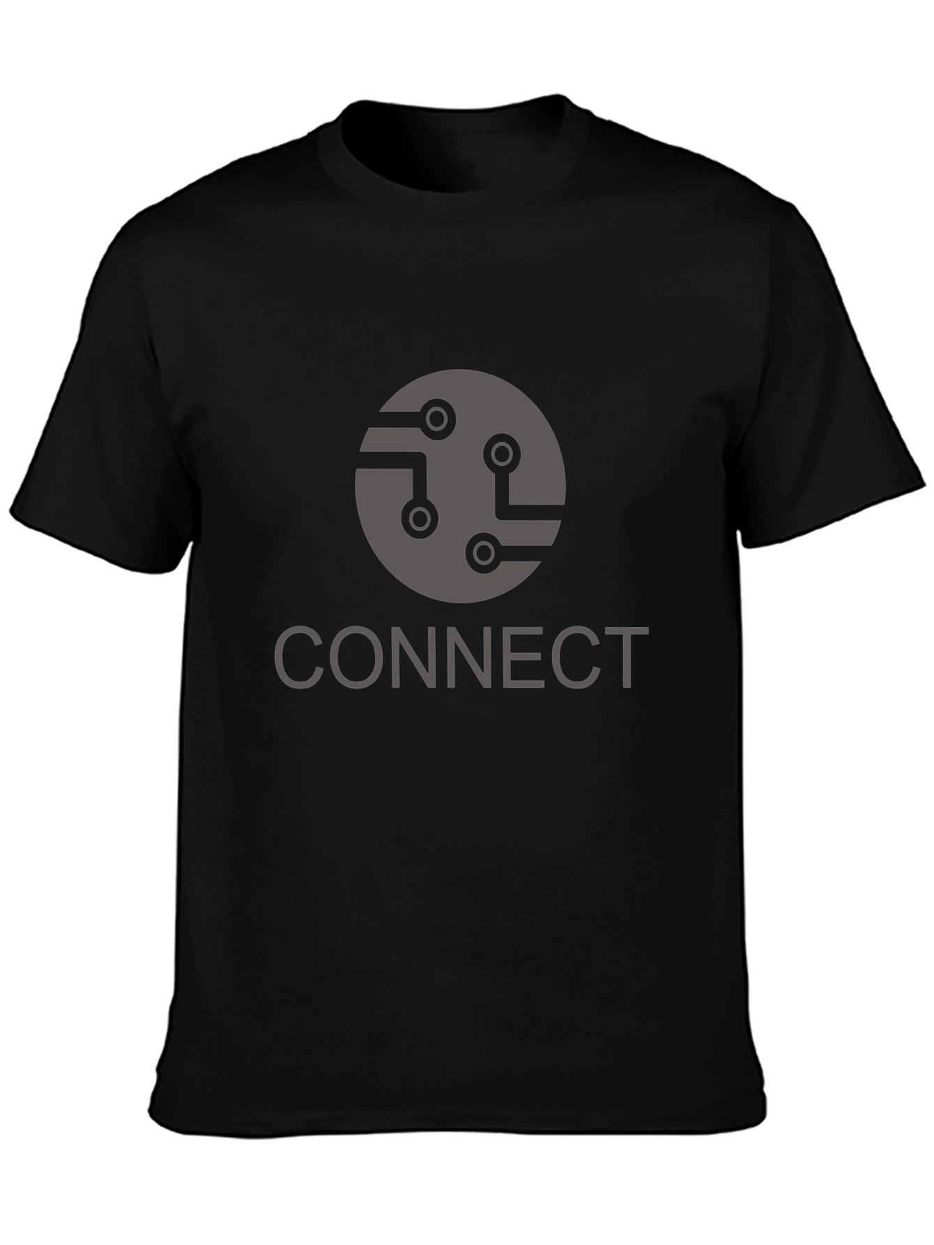 Black Connect Graphic T-Shirt - Black Cotton Blend view 3