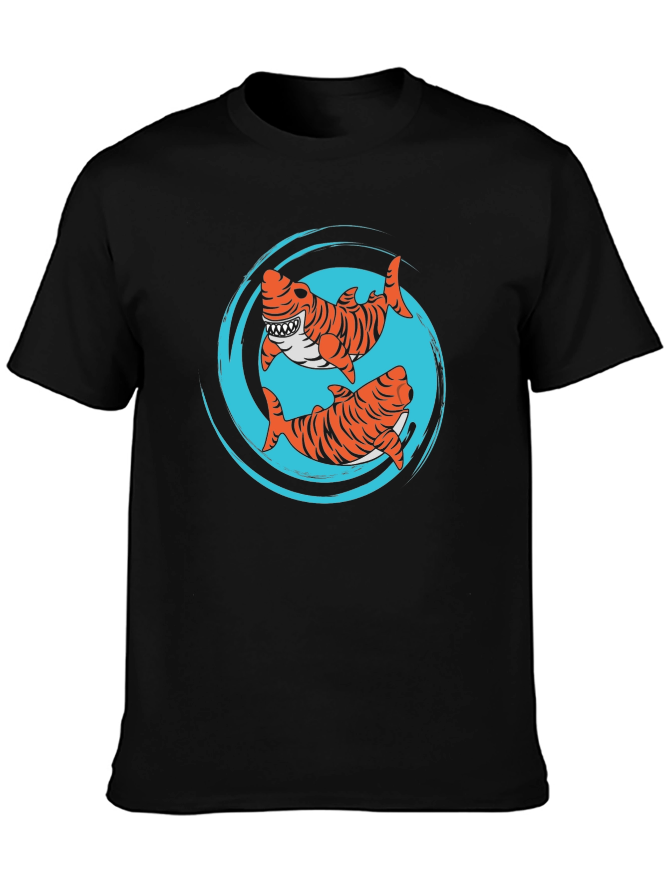 Black Tiger Shark T-Shirt - Cool Graphic Tee view 3