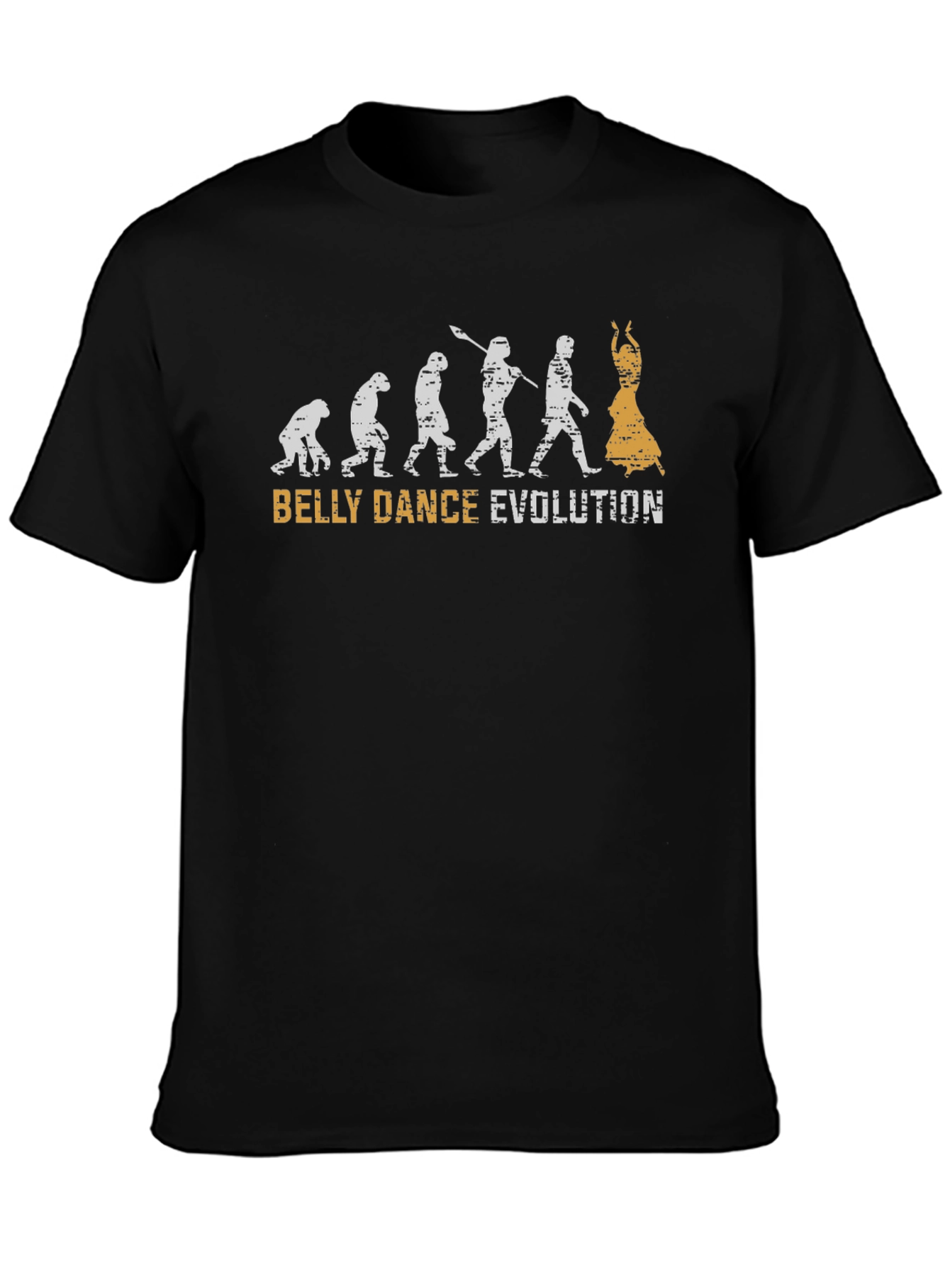 Black Belly Dance Evolution Graphic T-Shirt view 3
