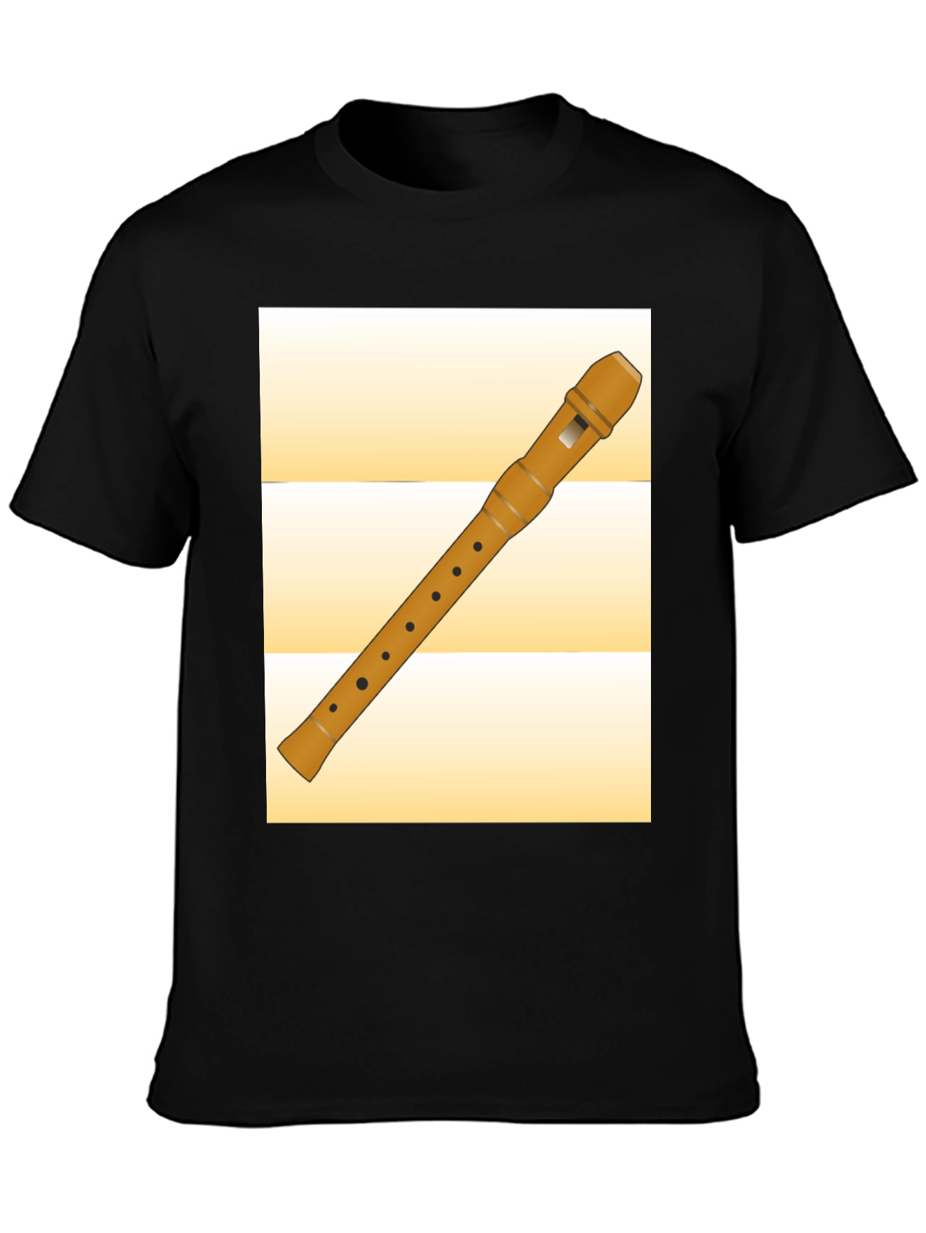 Black Recorders Instrument T-Shirt view 3