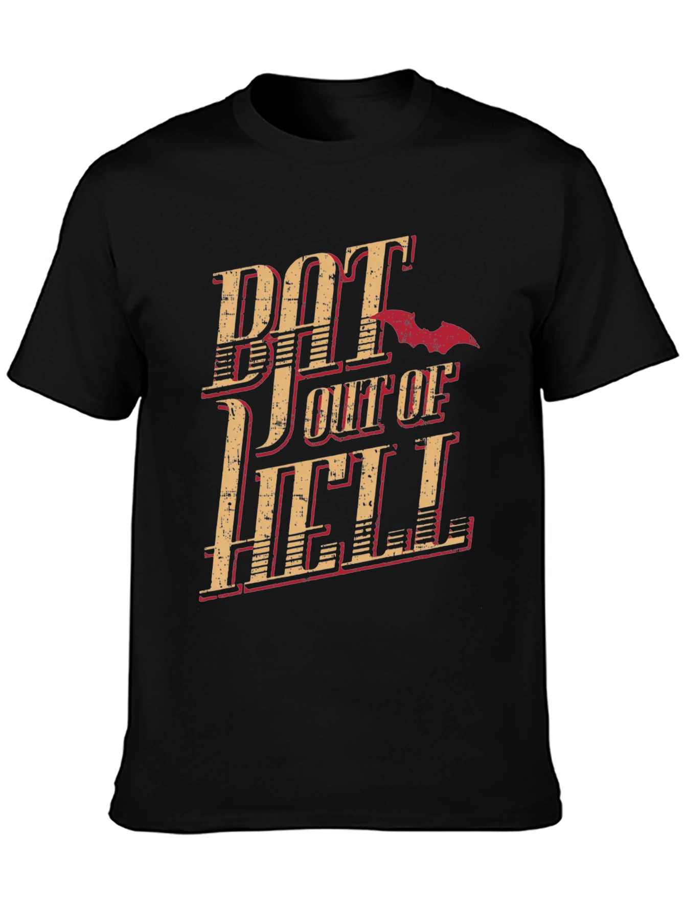 Black Bat Out of Hell Graphic T-Shirt - Vintage Style view 3