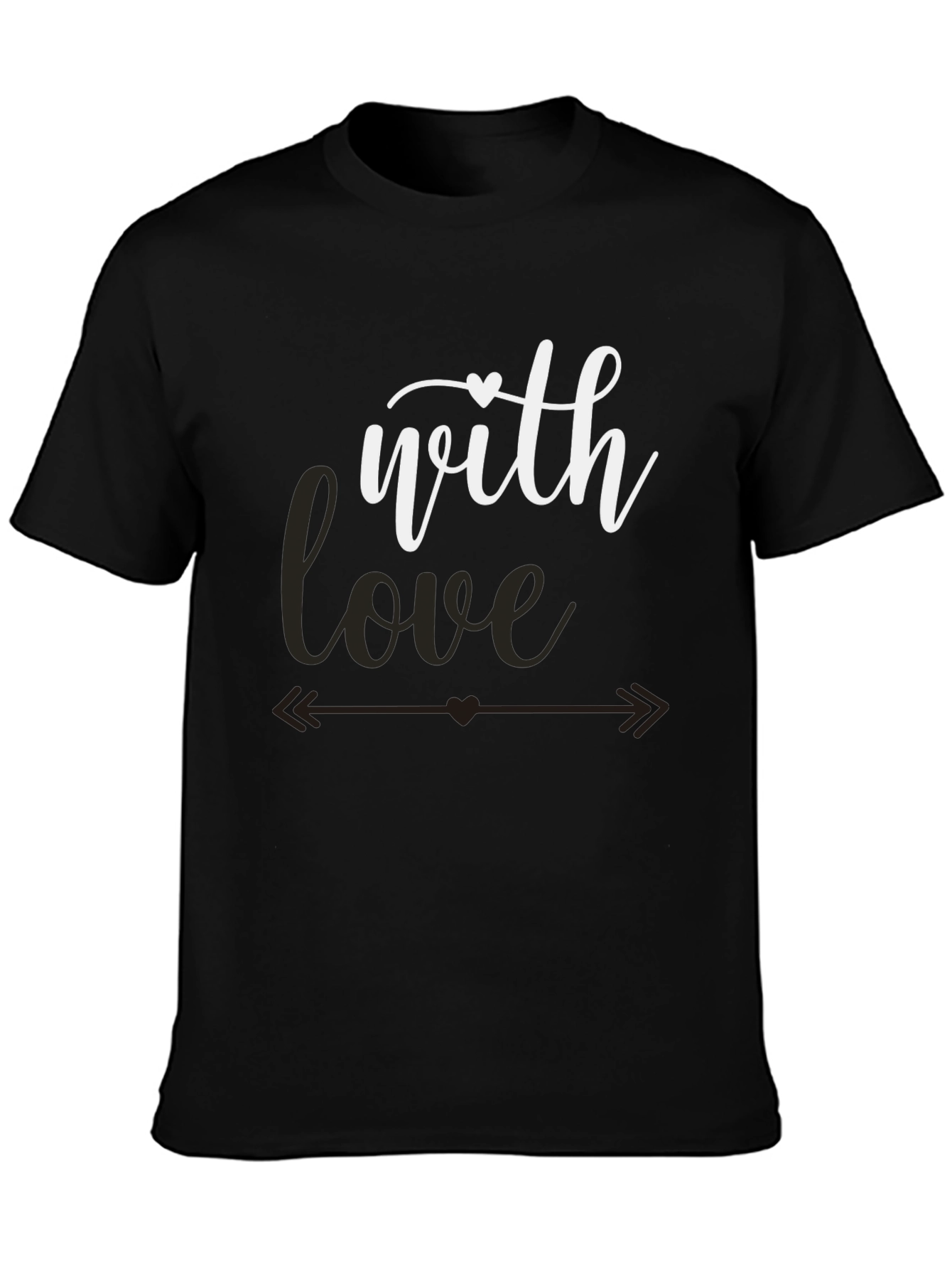 Black With Love Valentine's T-Shirt view 3