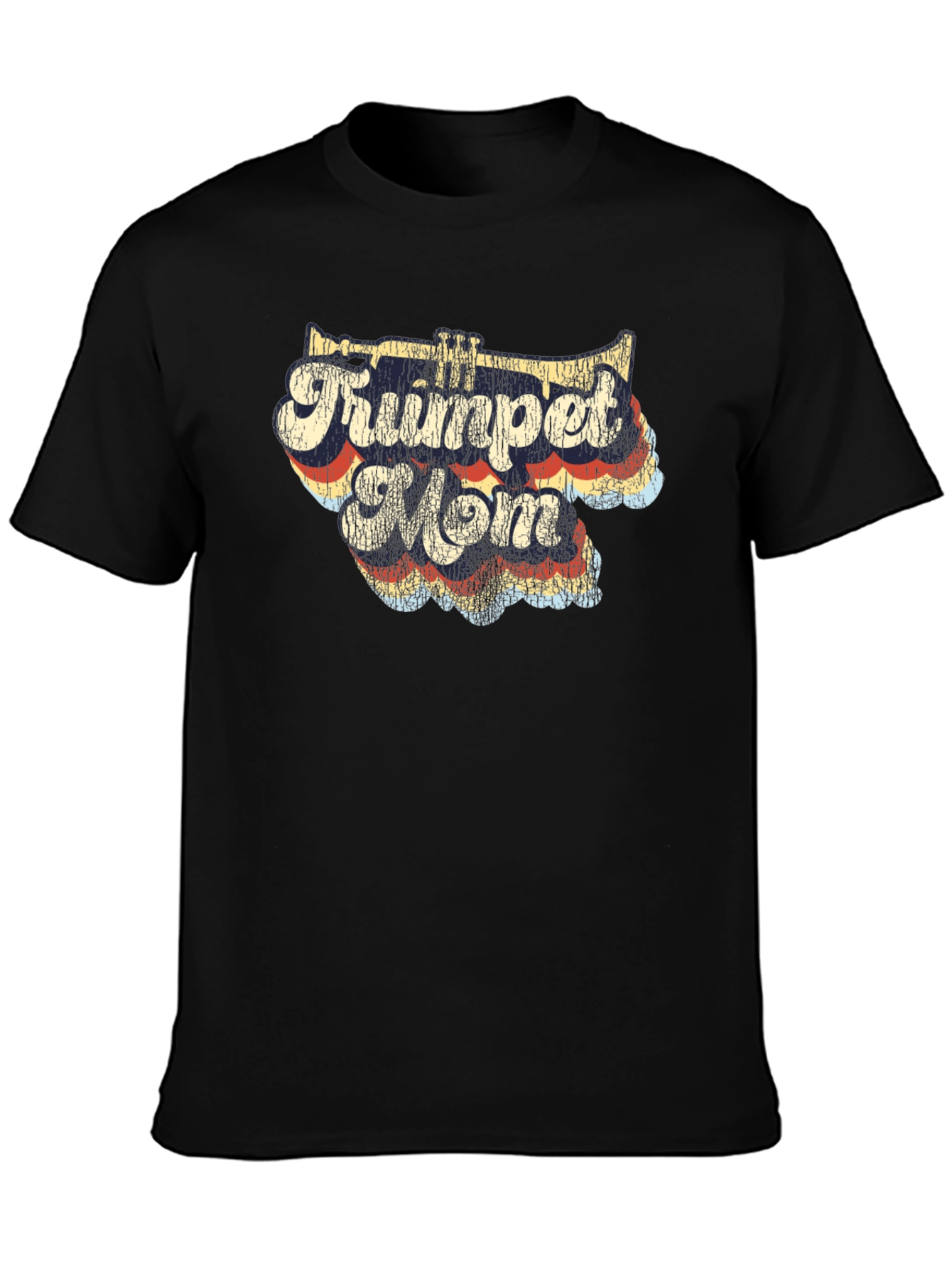 Black Trumpet Mom Graphic T-Shirt view 3