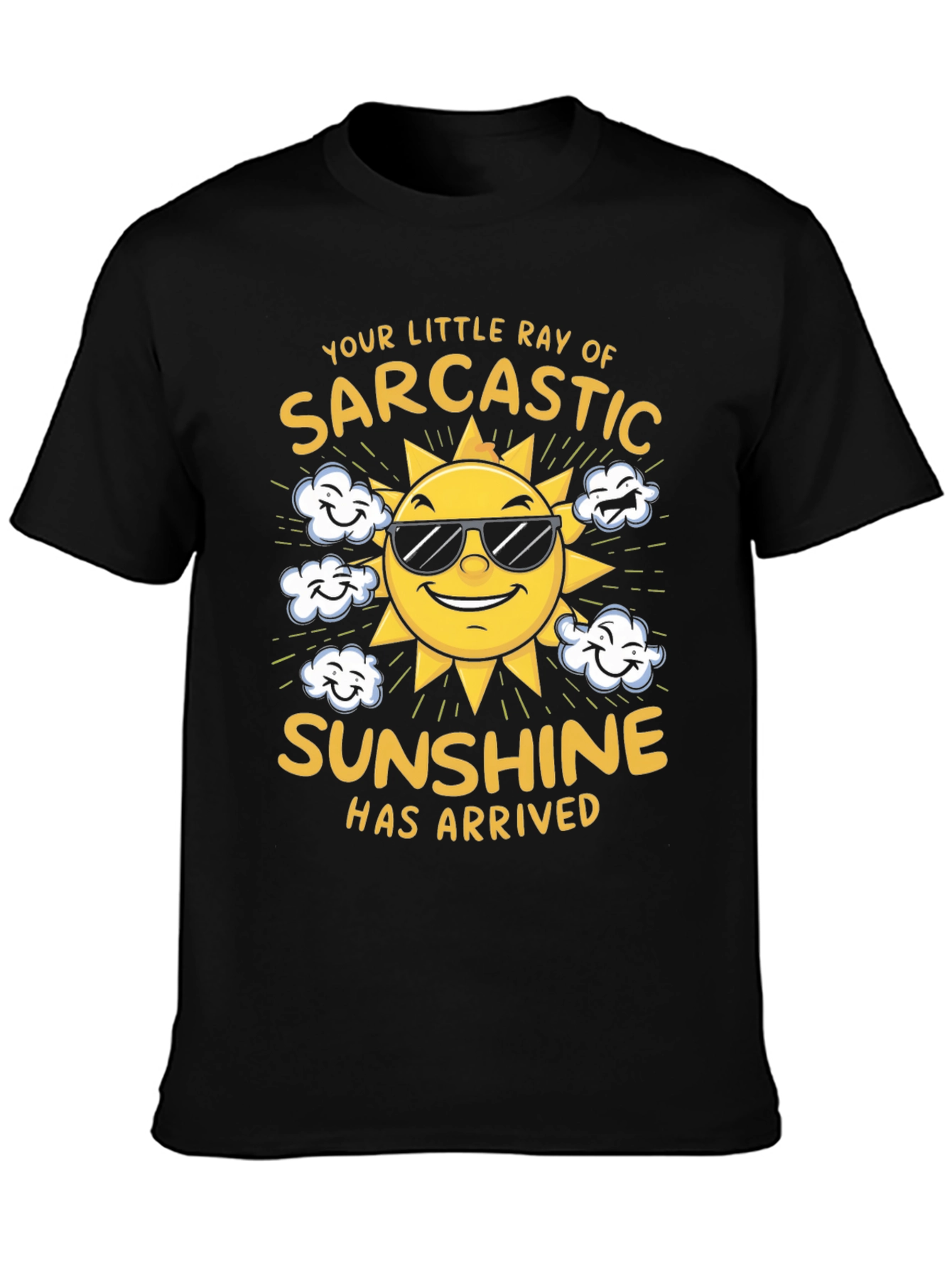 Black Sarcastic Sunshine Graphic Tee view 3