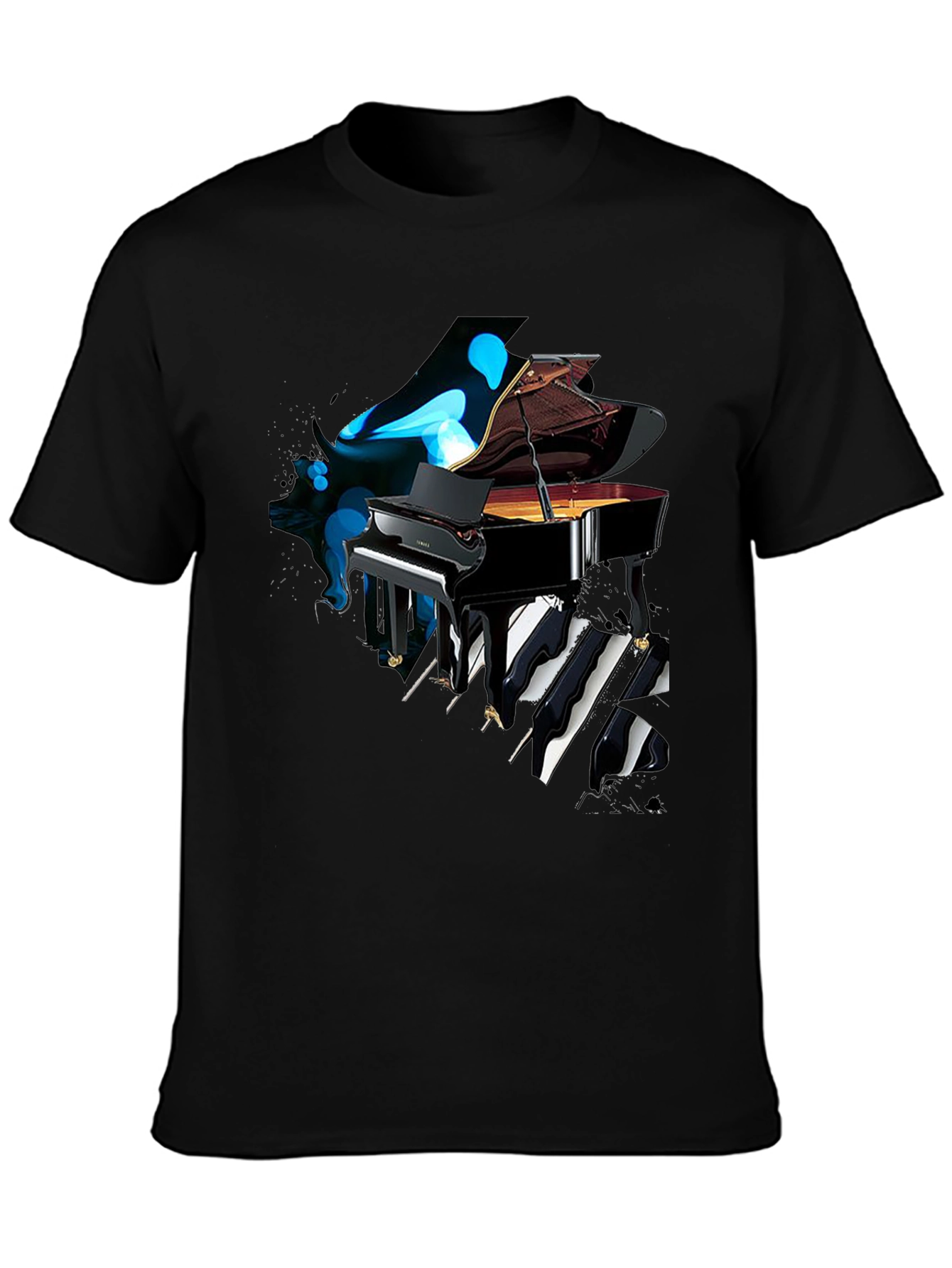 Black Piano Keys T-Shirt - Unique Music Lover Tee view 3