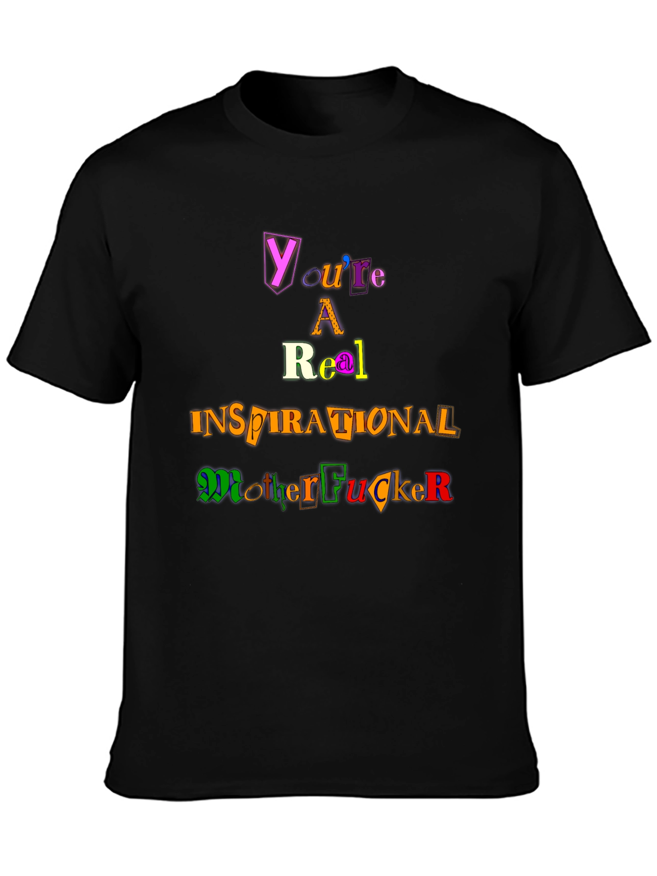 Black Inspirational Motherf T-Shirt - Bold Statement Tee view 3