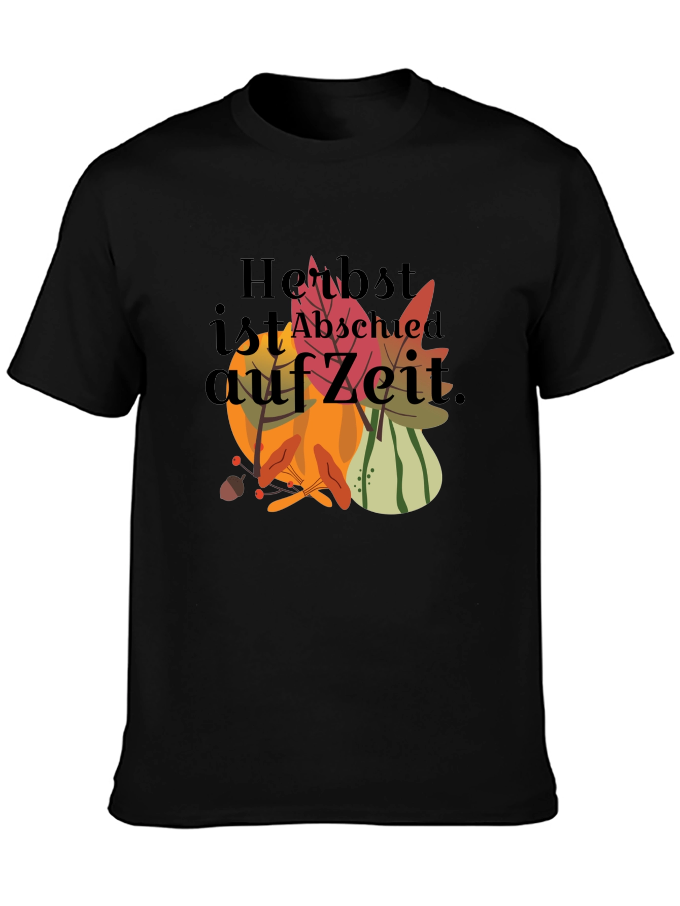 Black Autumn Farewell T-Shirt view 3