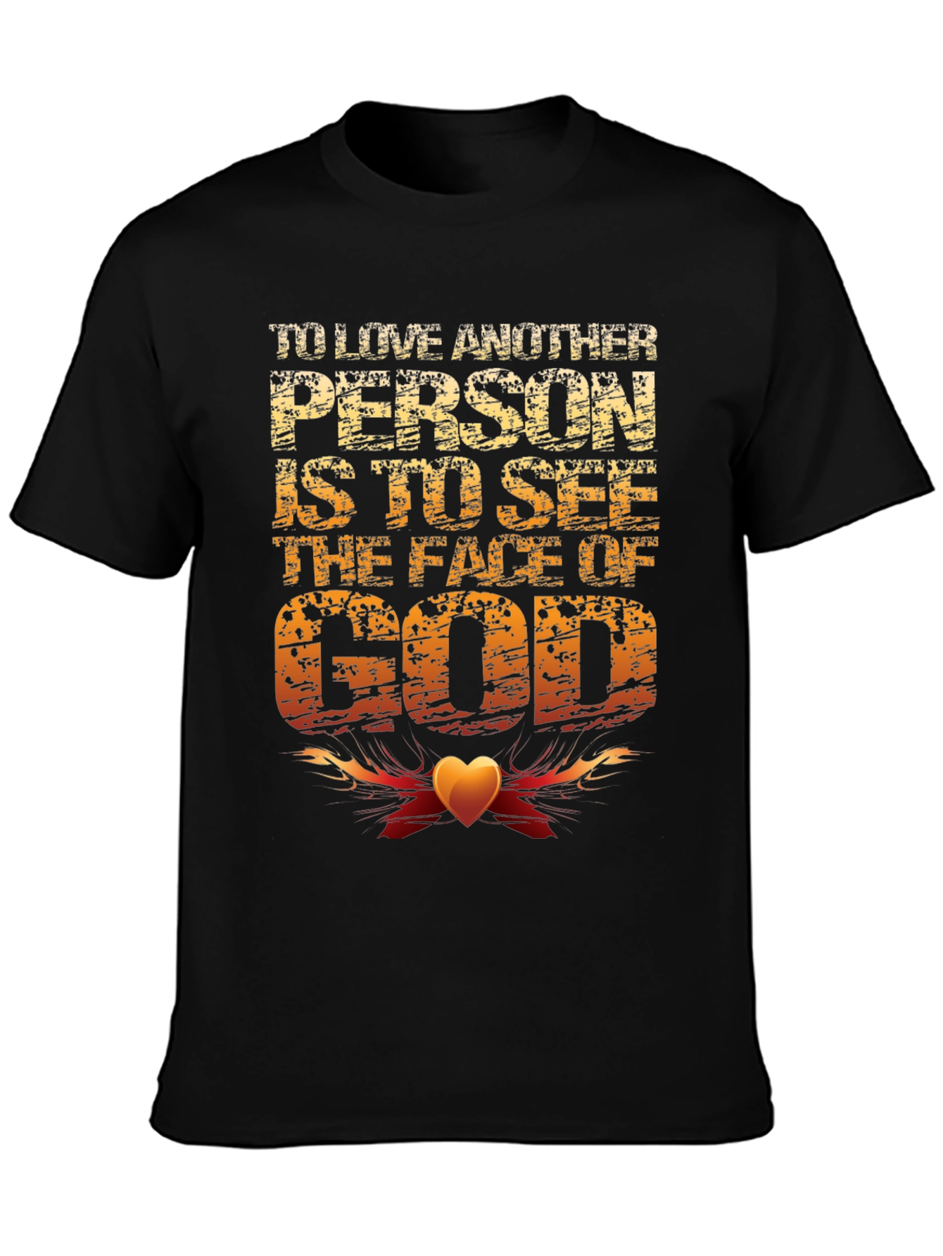 Black Inspirational God Graphic Tee - Men's Black T-Shirt view 3