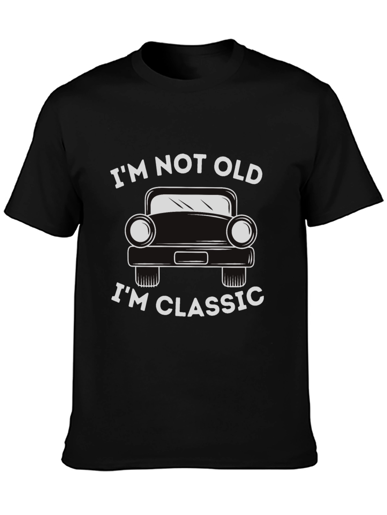 Black I'm Not Old I'm Classic Car Graphic T-Shirt view 3