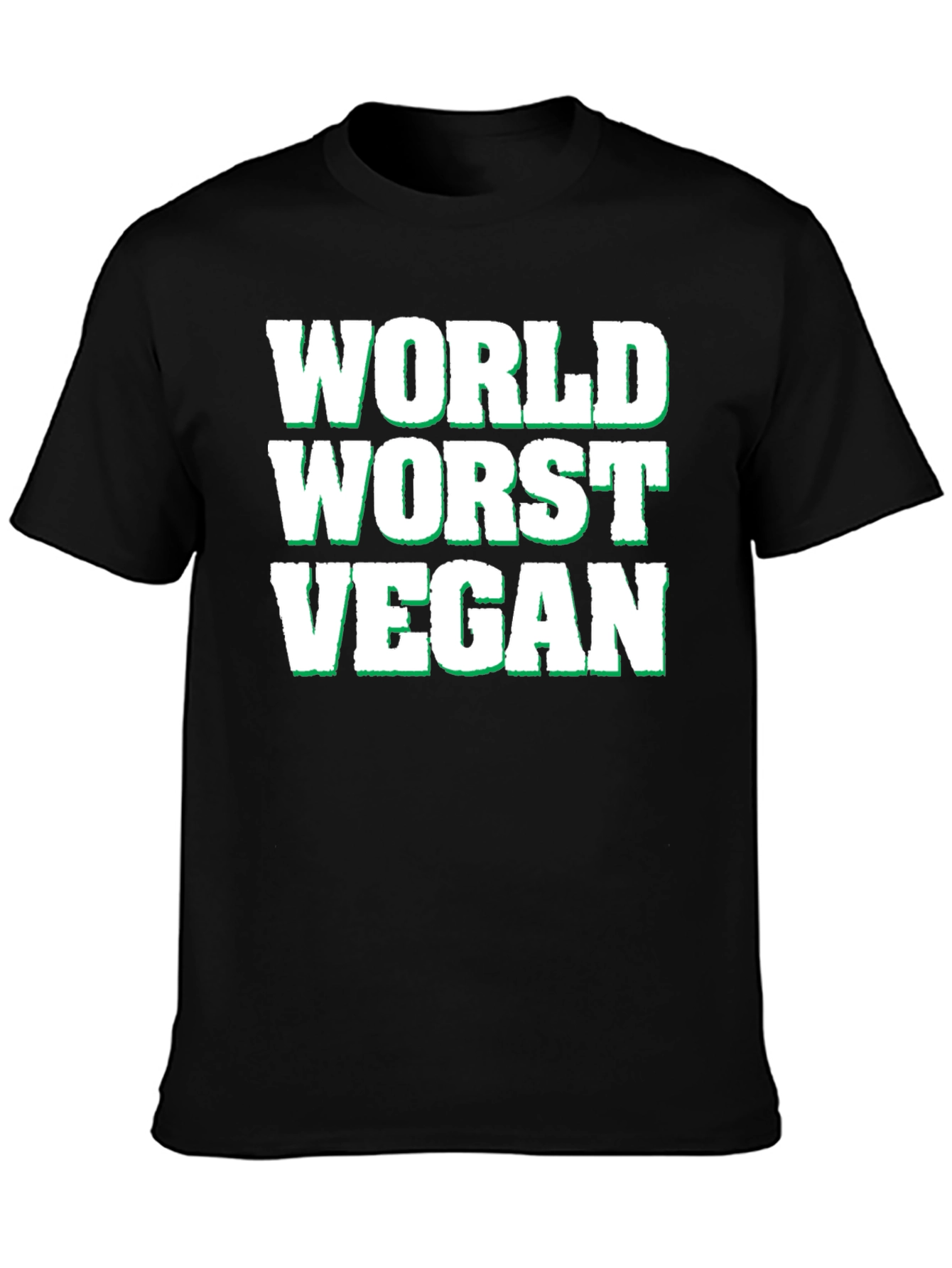 Black World's Worst Vegan T-Shirt - Funny Novelty Tee view 3