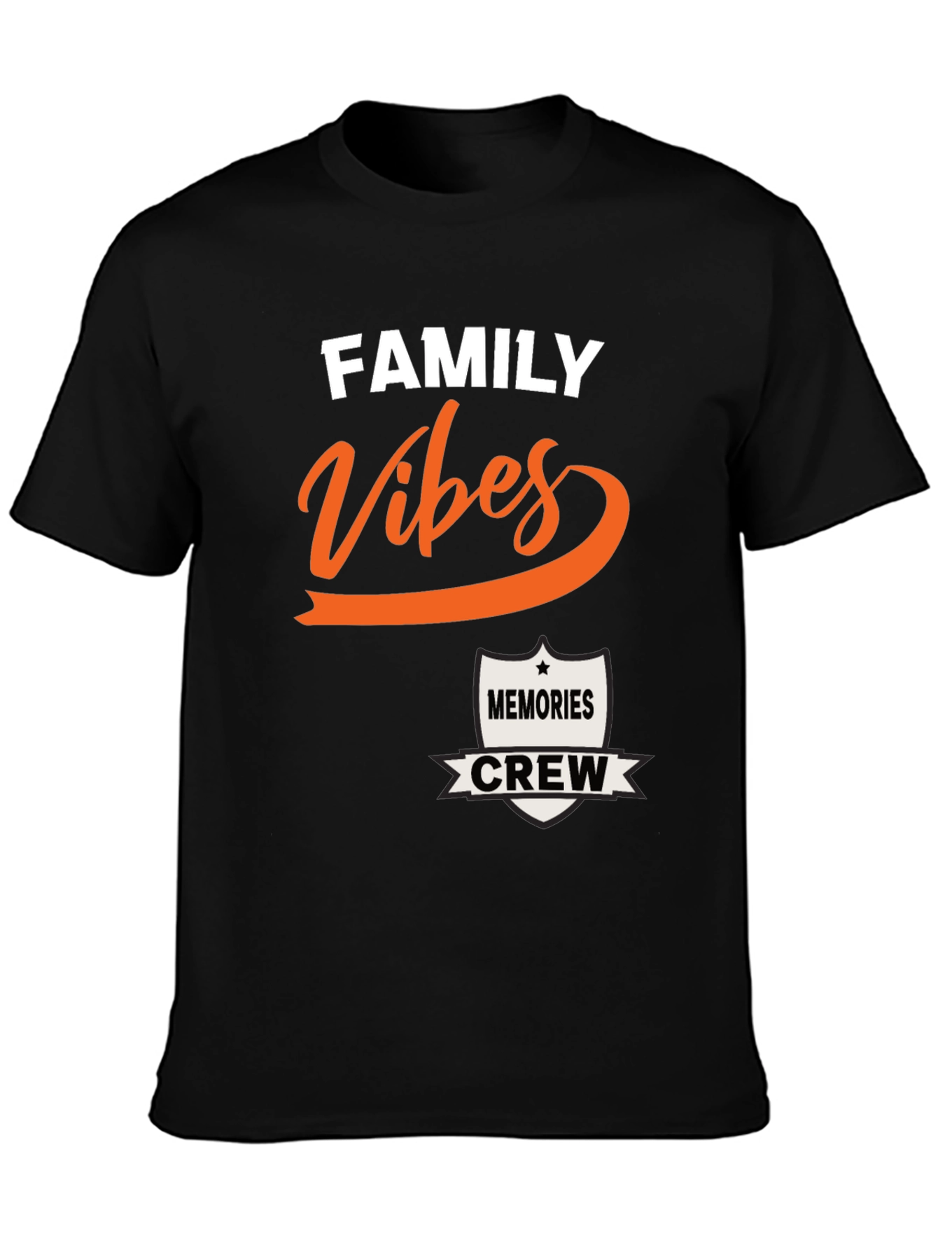 Black Family Vibes Memories Crew T-Shirt view 3