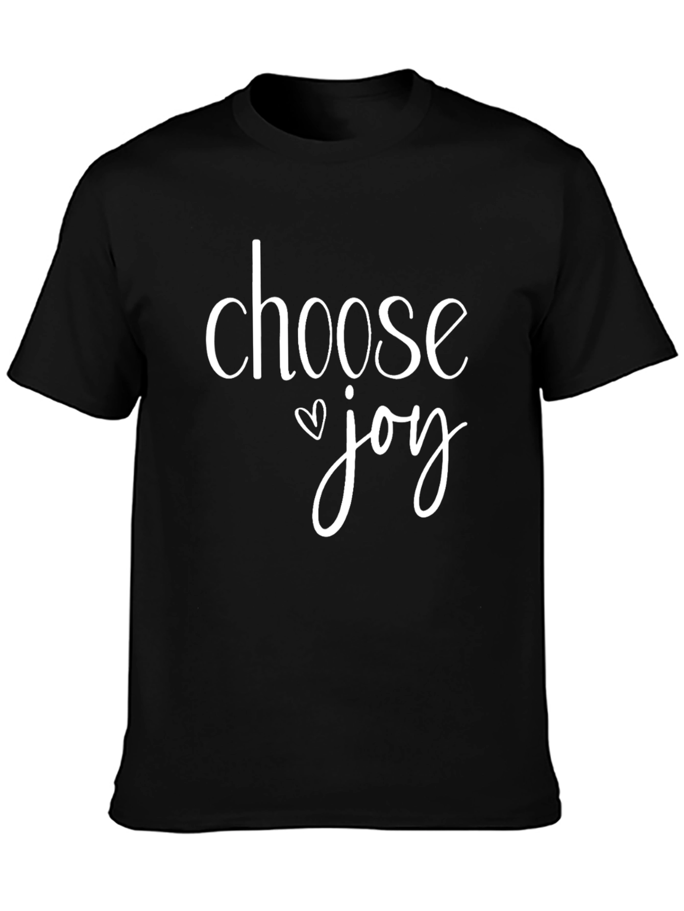 Black Choose Joy Graphic Tee - Inspirational Black T-Shirt view 3