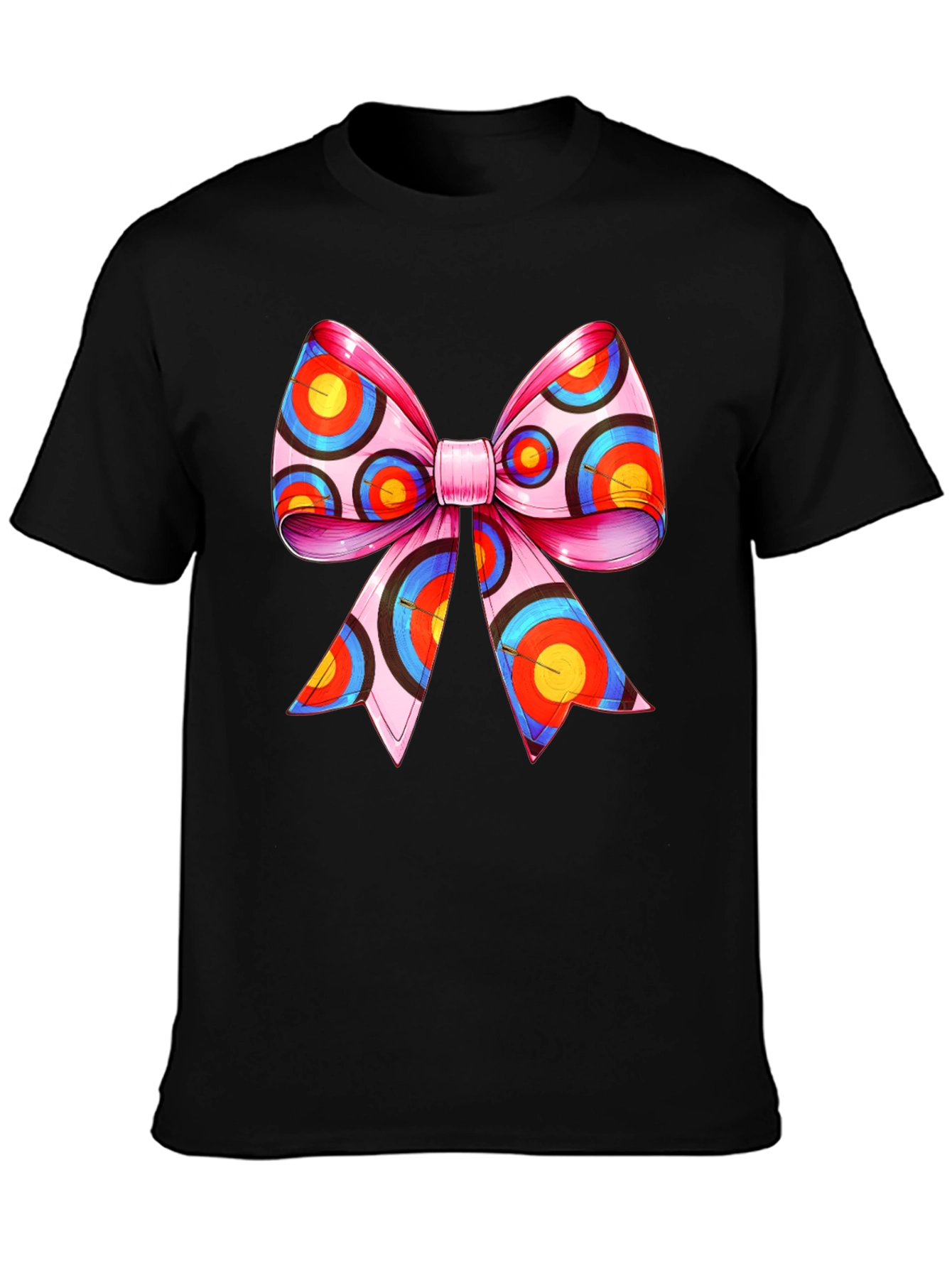 Black Archery Target Bow Graphic T-Shirt view 3