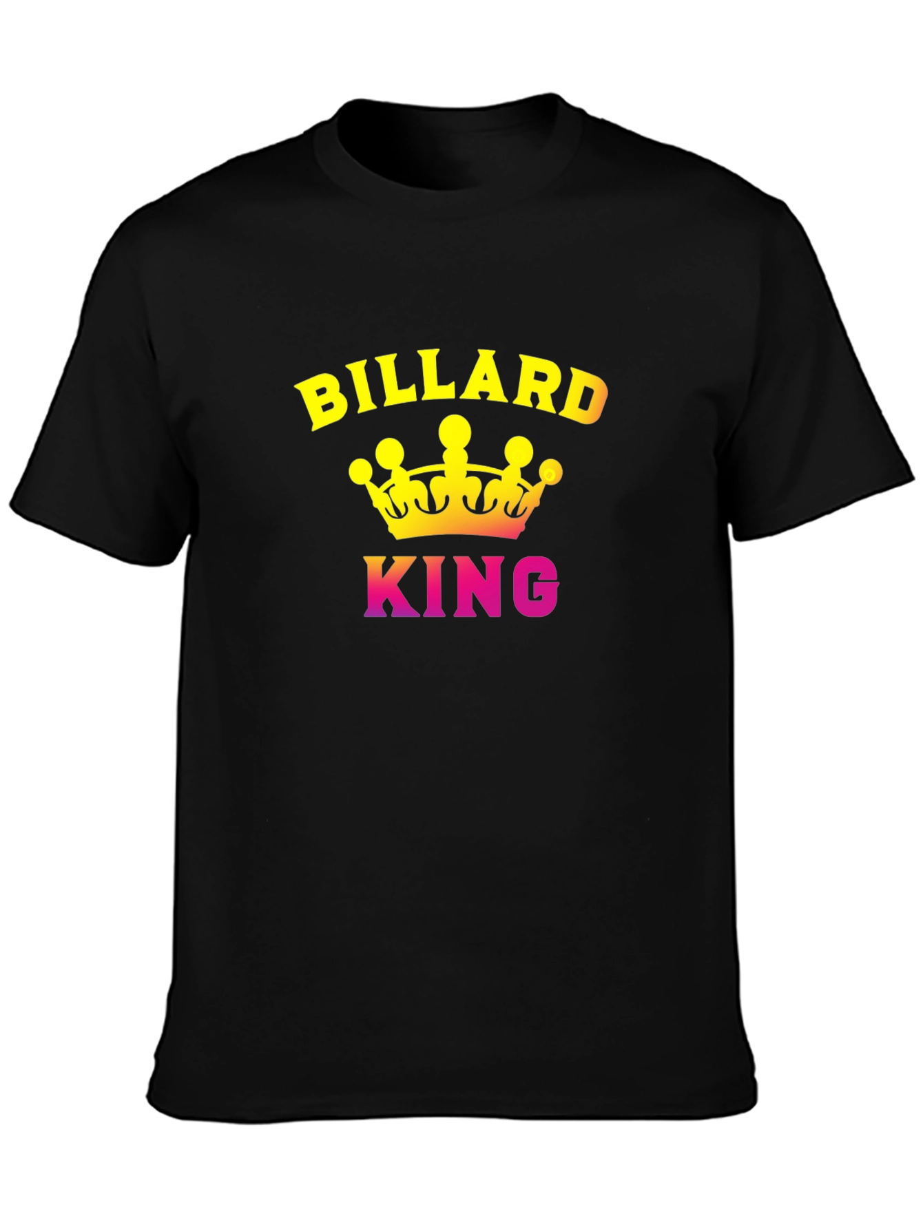 Black Billiard King Graphic T-Shirt - Pool Player Tee view 3