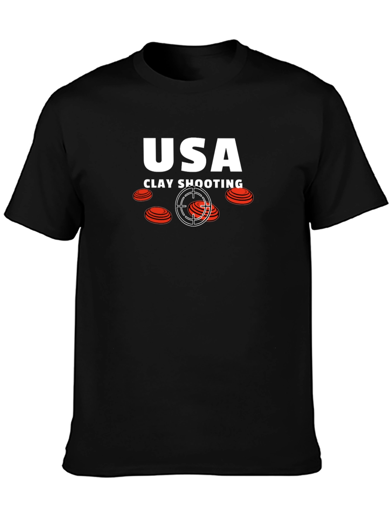 Black USA Clay Shooting T-Shirt - Target Practice Tee view 3