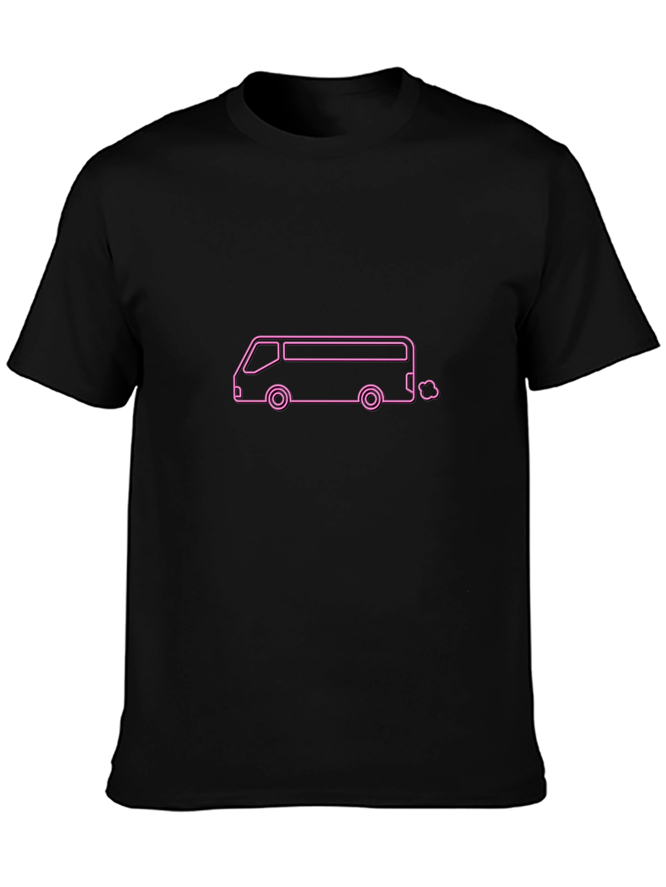 Black Cool Bus Graphic Tee - Black Casual Shirt view 3
