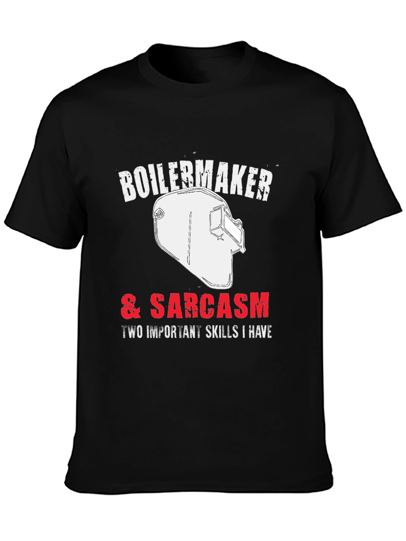 Boilermaker & Sarcasm Graphic Tee - Black Crewneck T-Shirt - 3