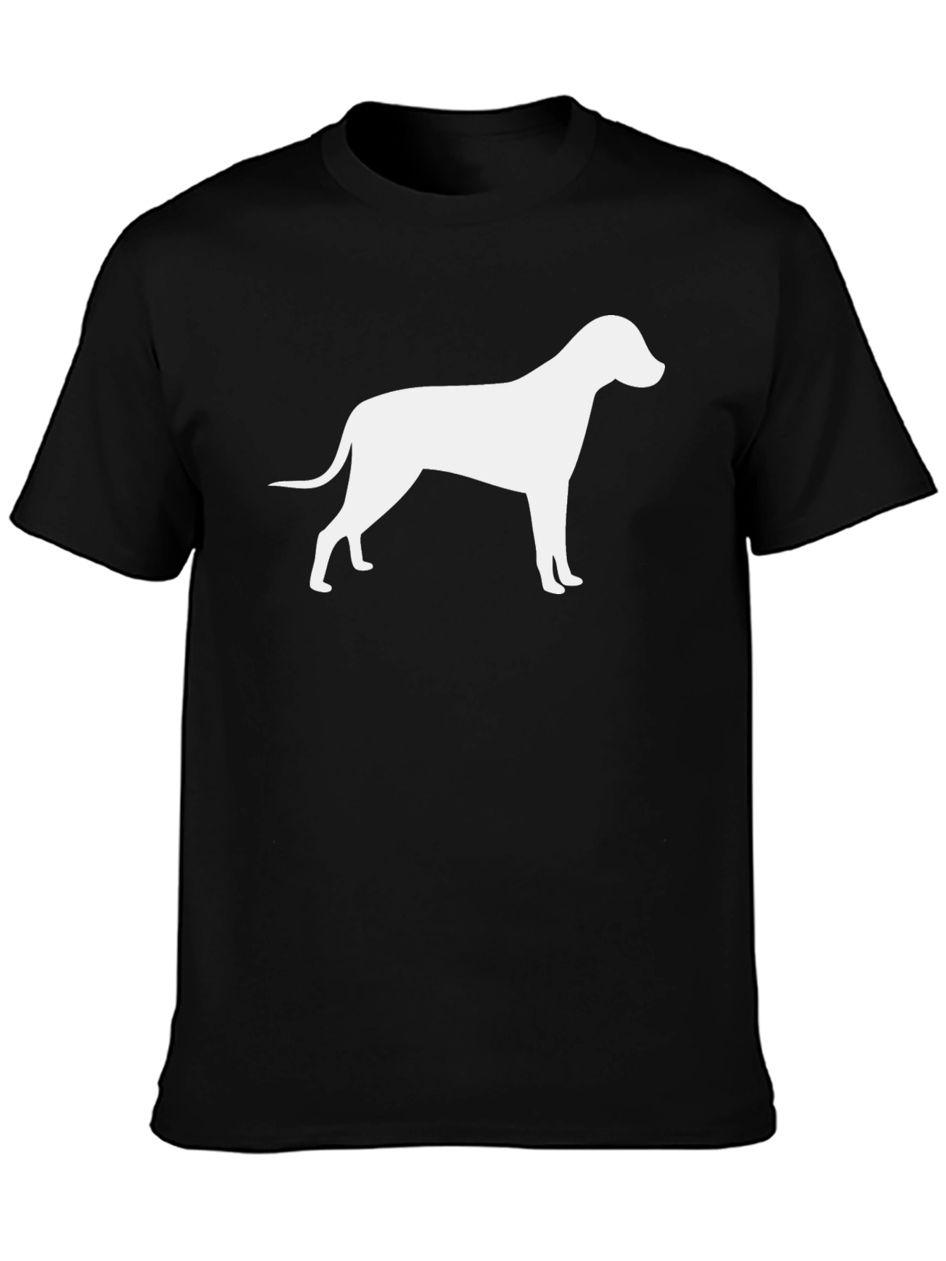 Black Dog Silhouette Tee - Black Casual T-Shirt view 3