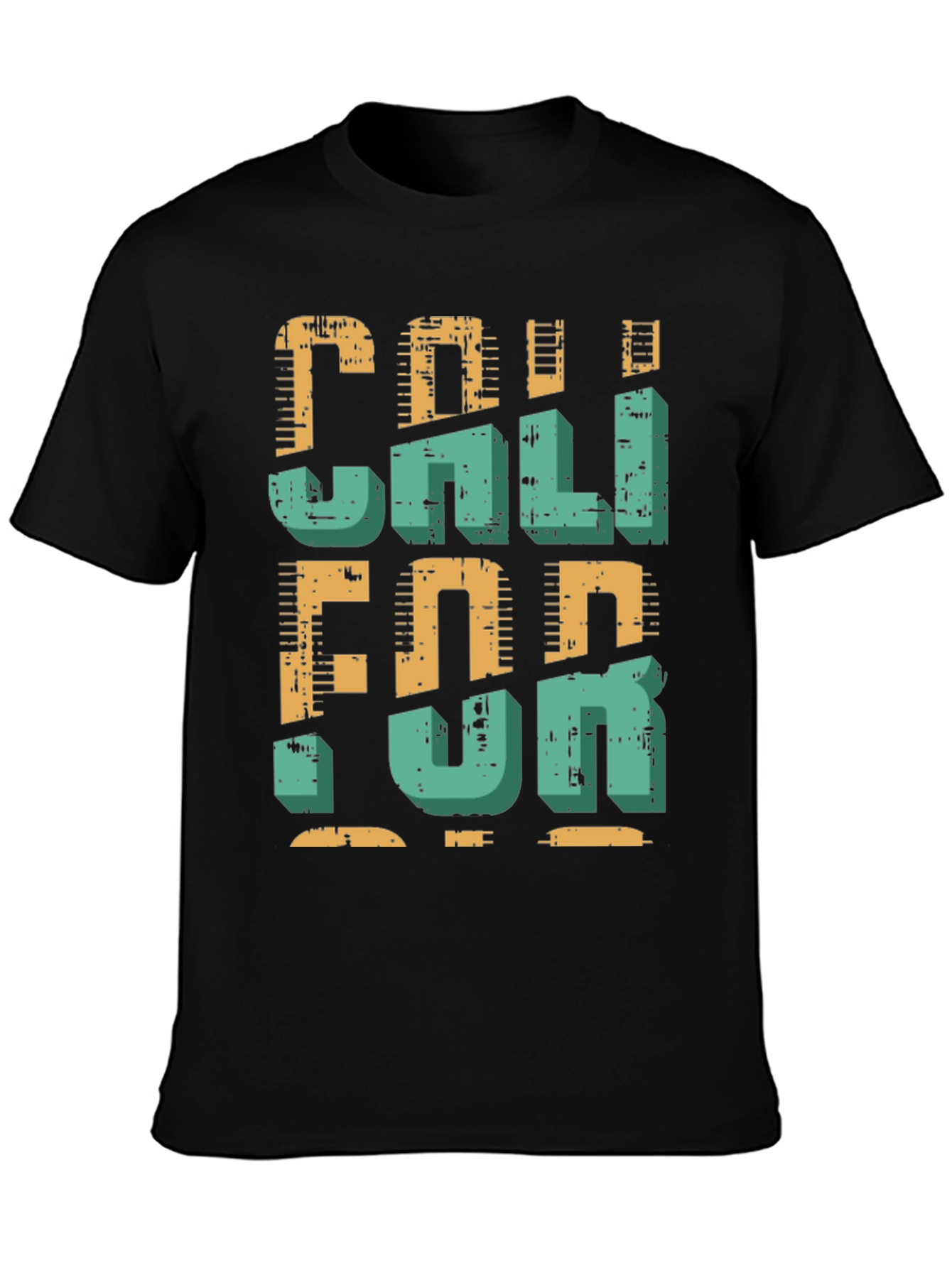 Black California Retro Graphic T-Shirt view 3