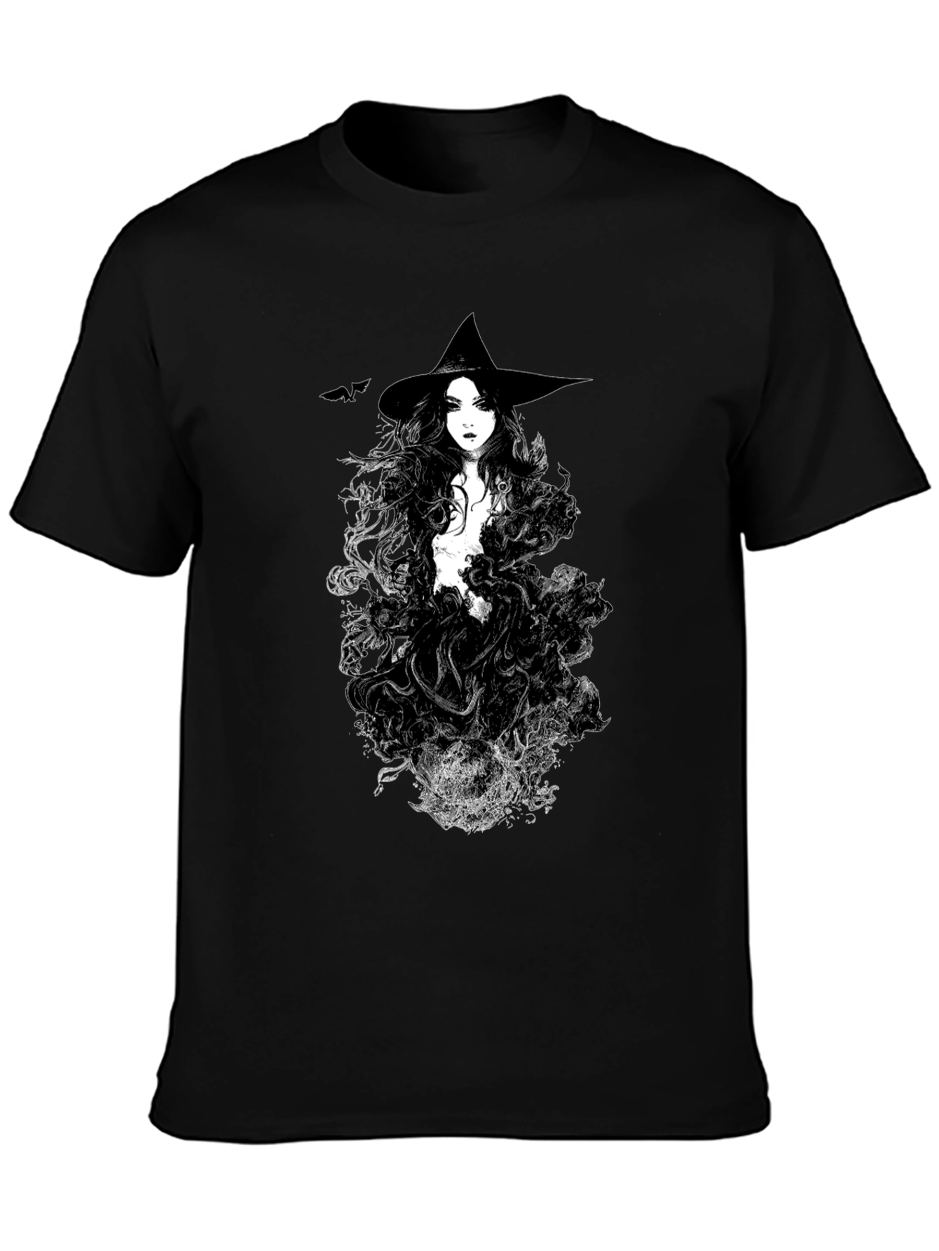 Black Witch Graphic Black T-Shirt view 3