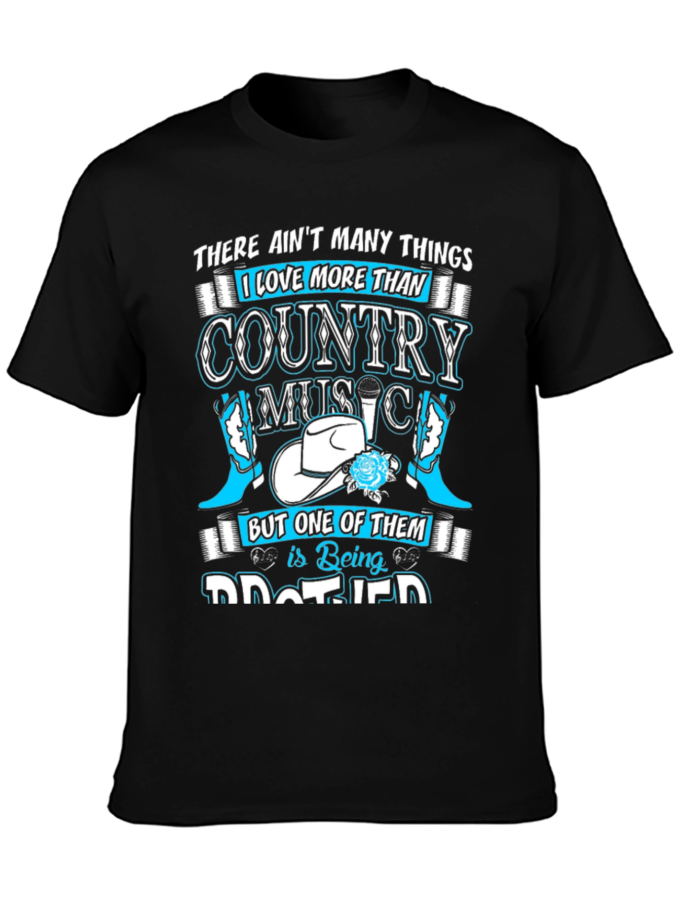 Black Country Music Lover T-Shirt view 3