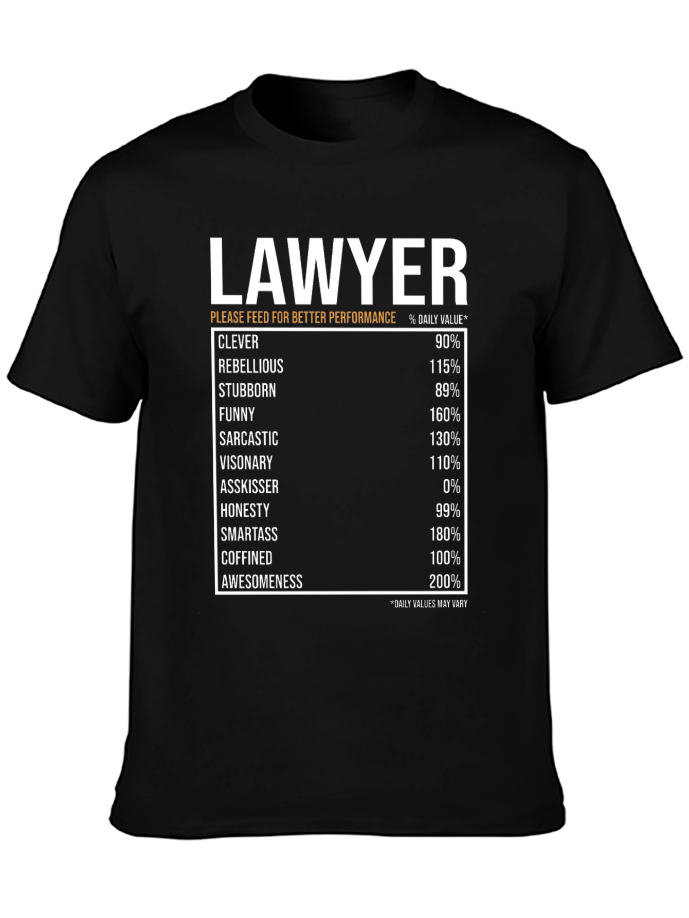 Black Lawyer Daily Value T-Shirt - Clever, Rebellious, Funny view 3