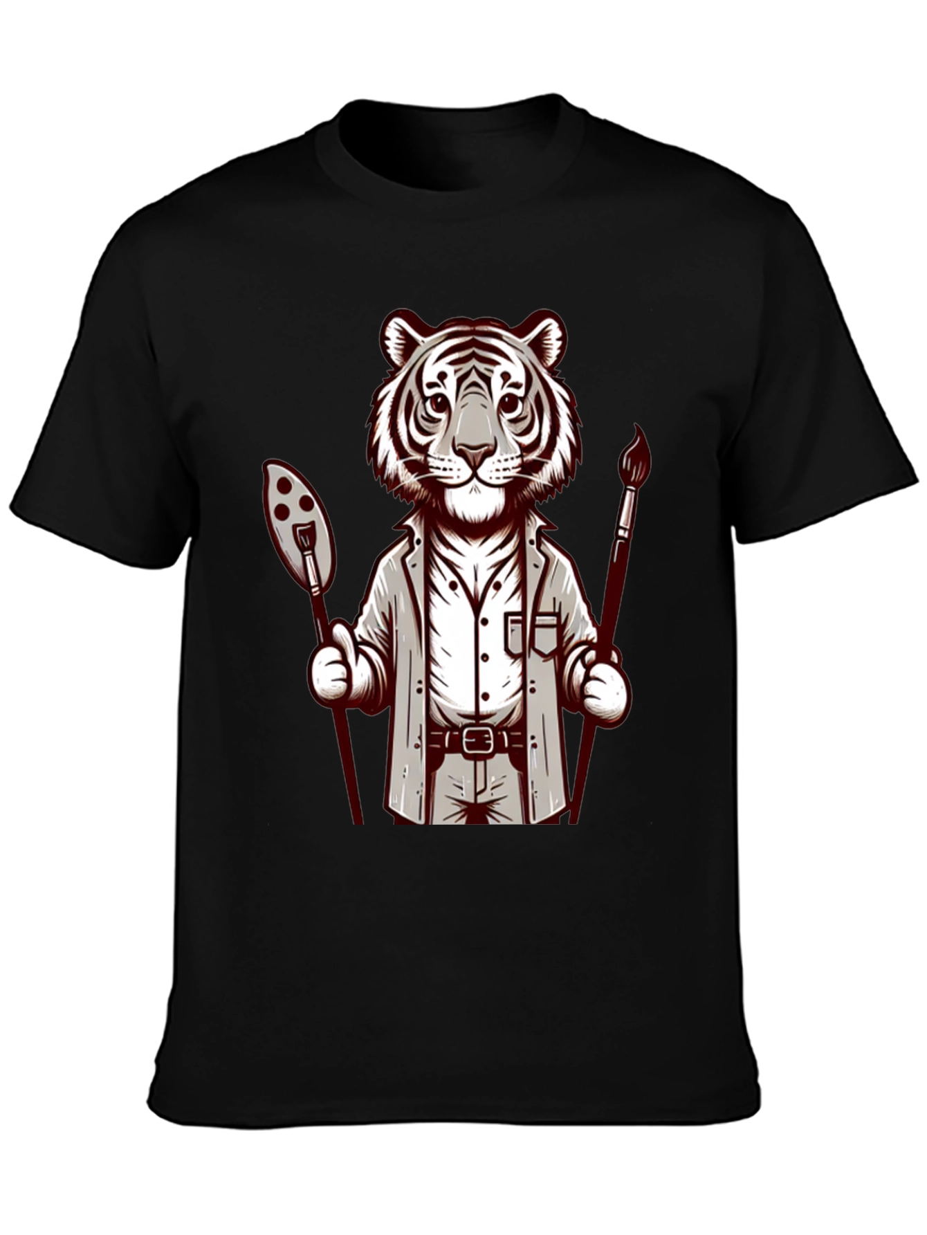 Black Tiger Artist Graphic Tee - Unique Design view 3
