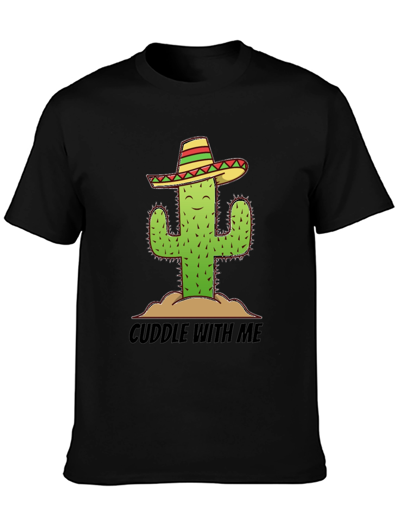 Black Cuddle With Me Cactus Sombrero Graphic Tee view 3