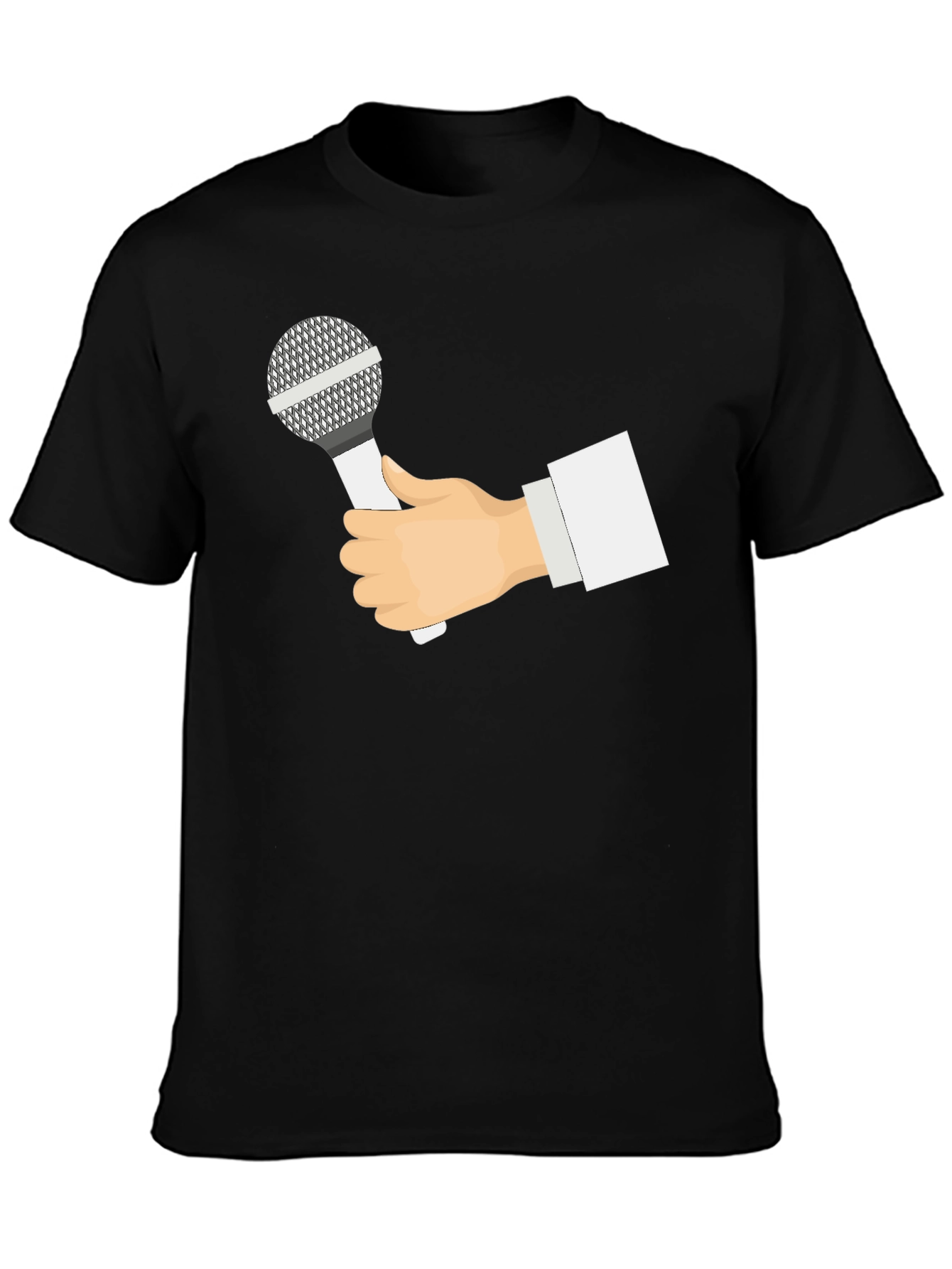 Black Mic Hand Black T-Shirt view 3