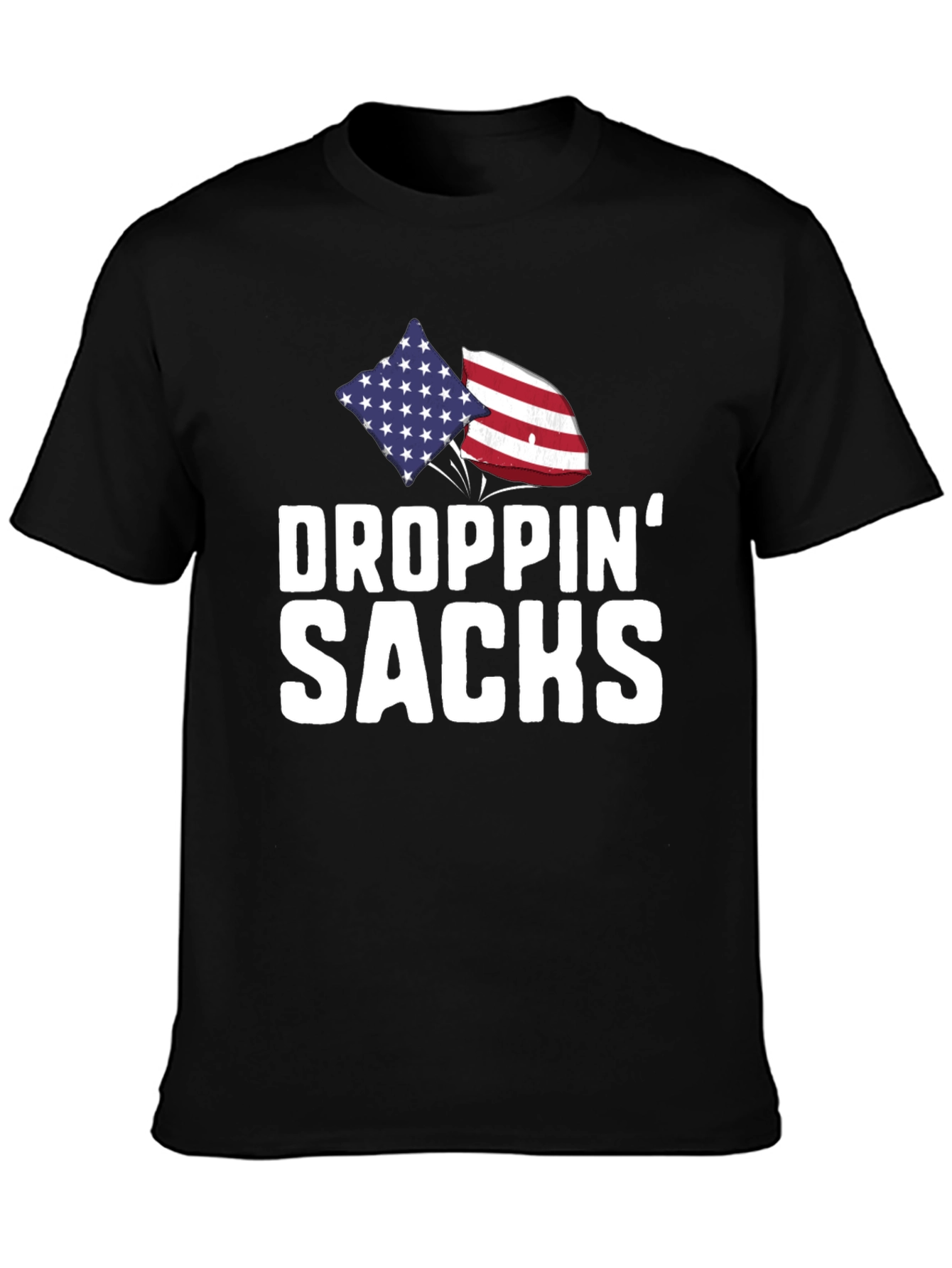 Black Droppin' Sacks Patriotic T-Shirt view 3