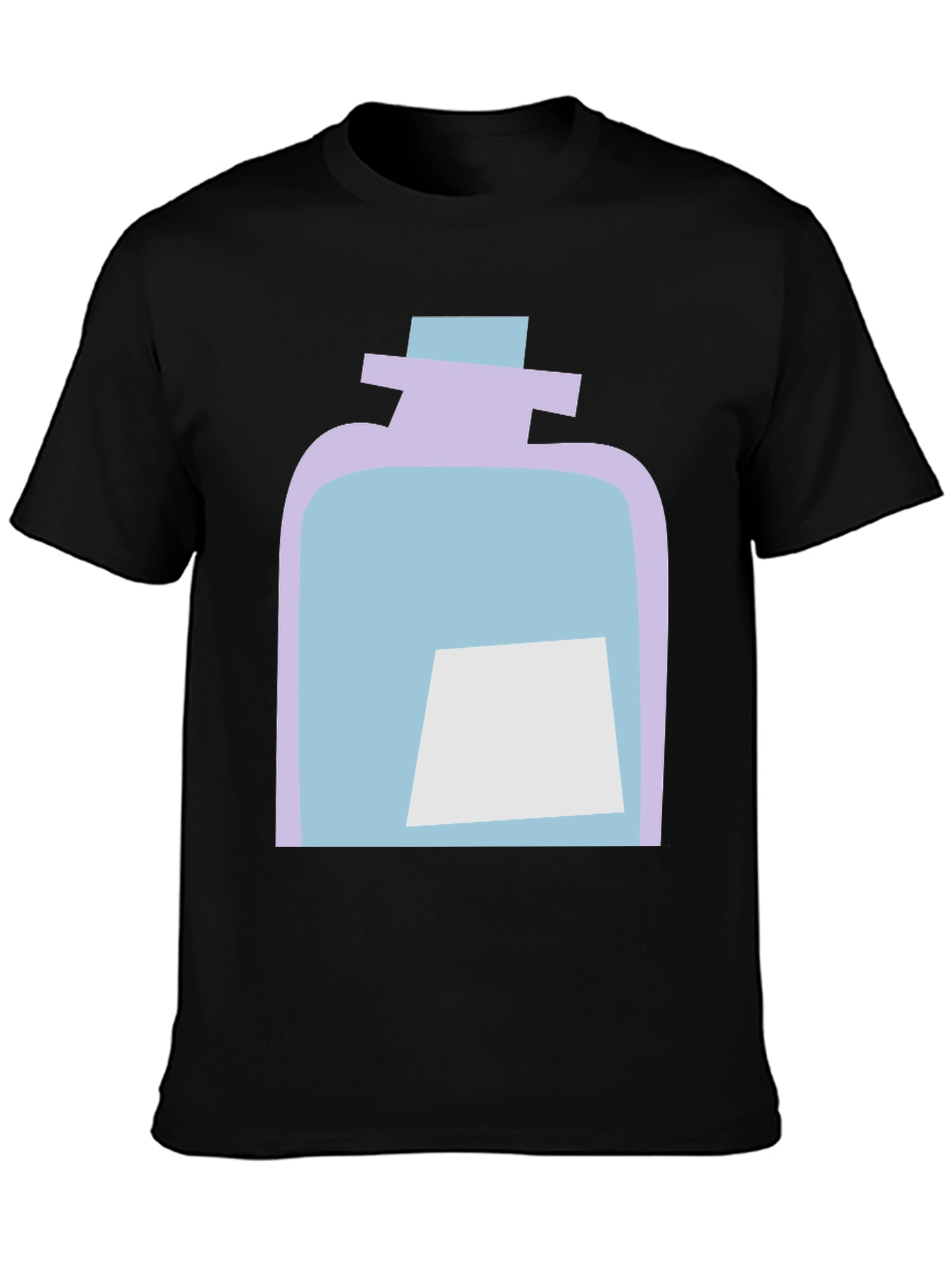 Black Potion Bottle Graphic Tee - Casual Black T-Shirt view 3