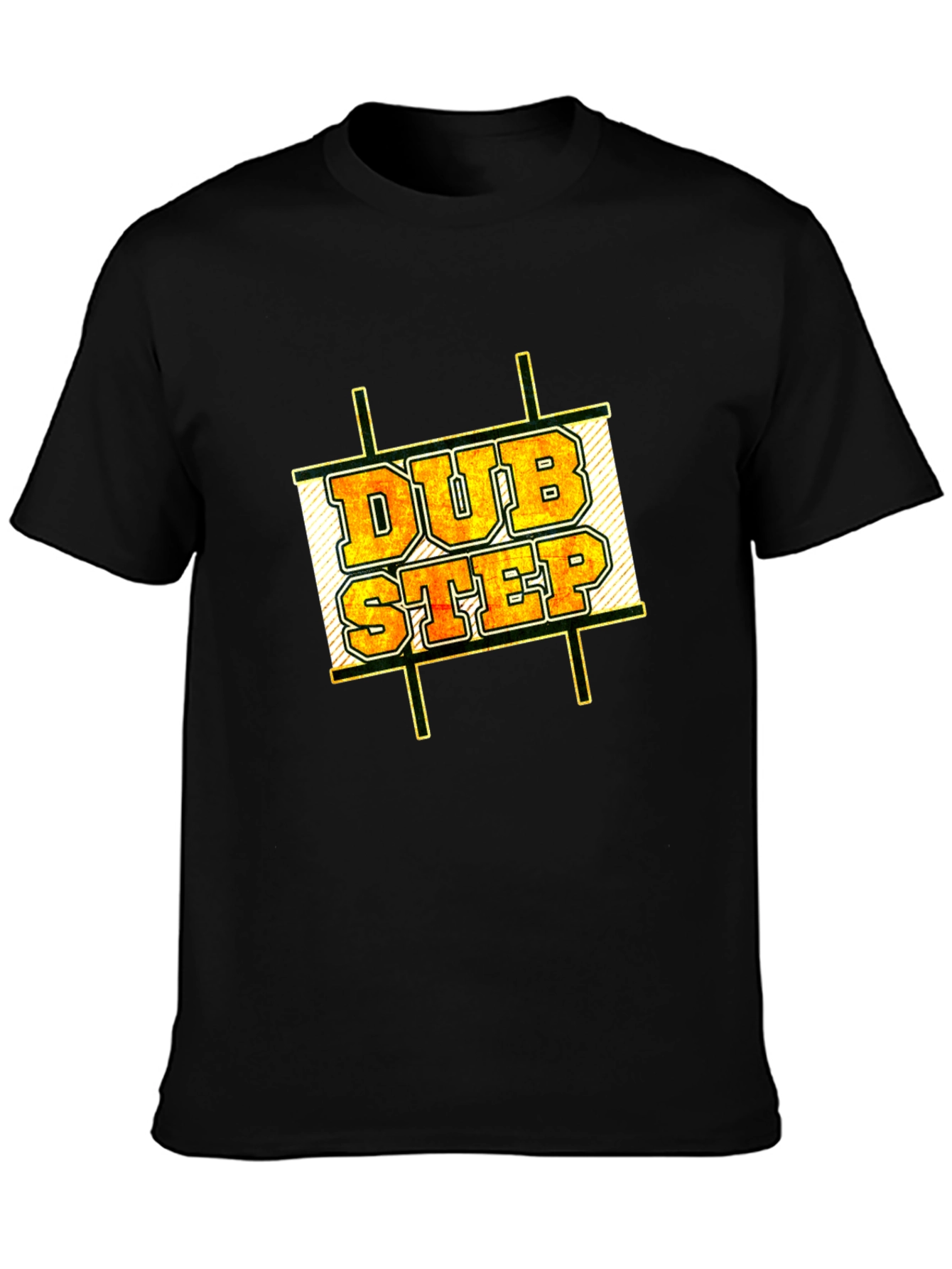 Black Dubstep Graphic Tee - Black Cotton Blend view 3