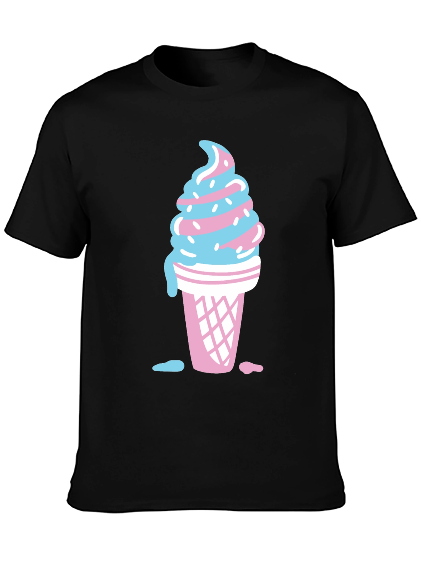 Black Ice Cream Cone T-Shirt view 3