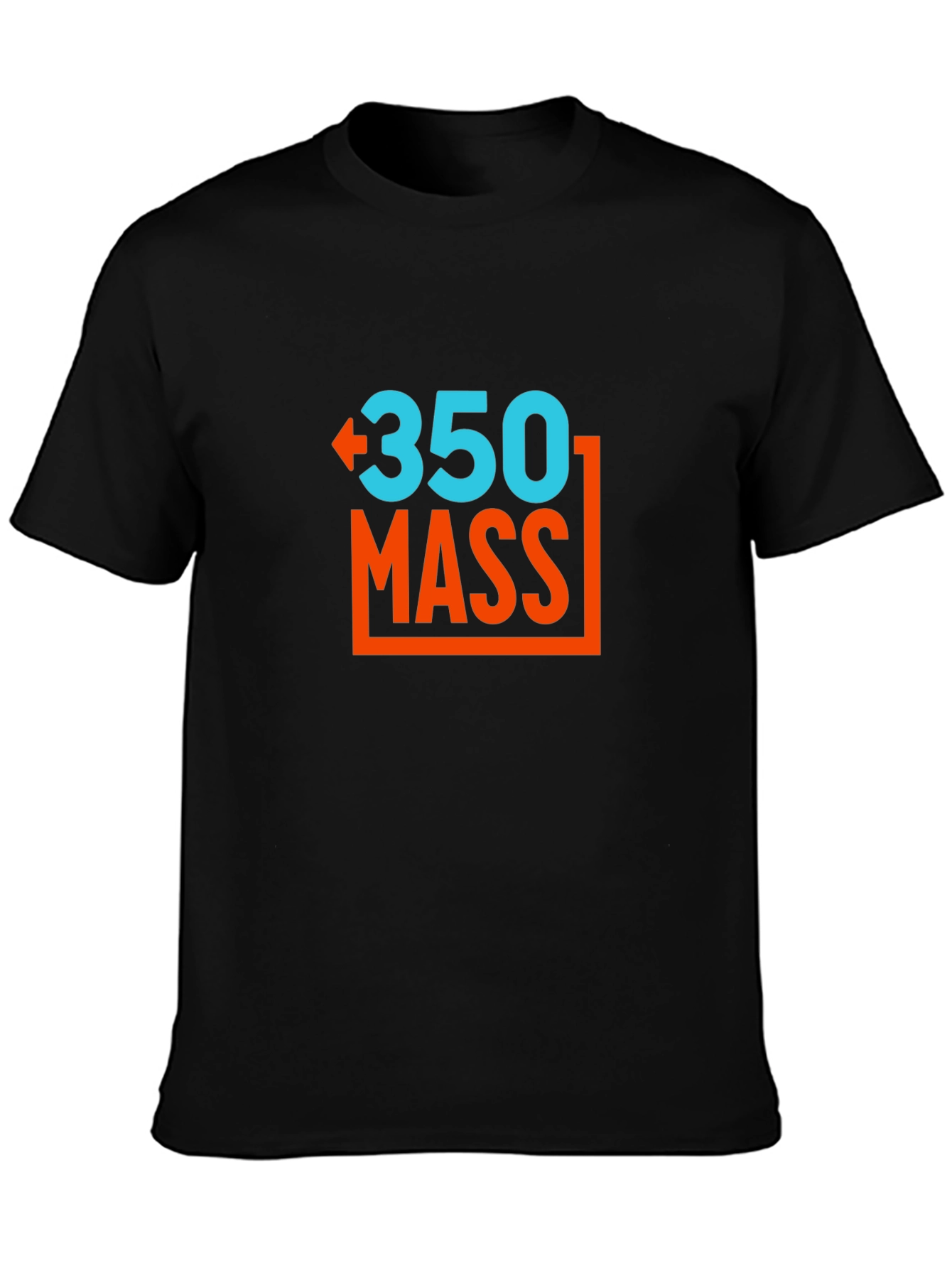 Black 350 Mass T-Shirt - Cool Graphic Tee view 3