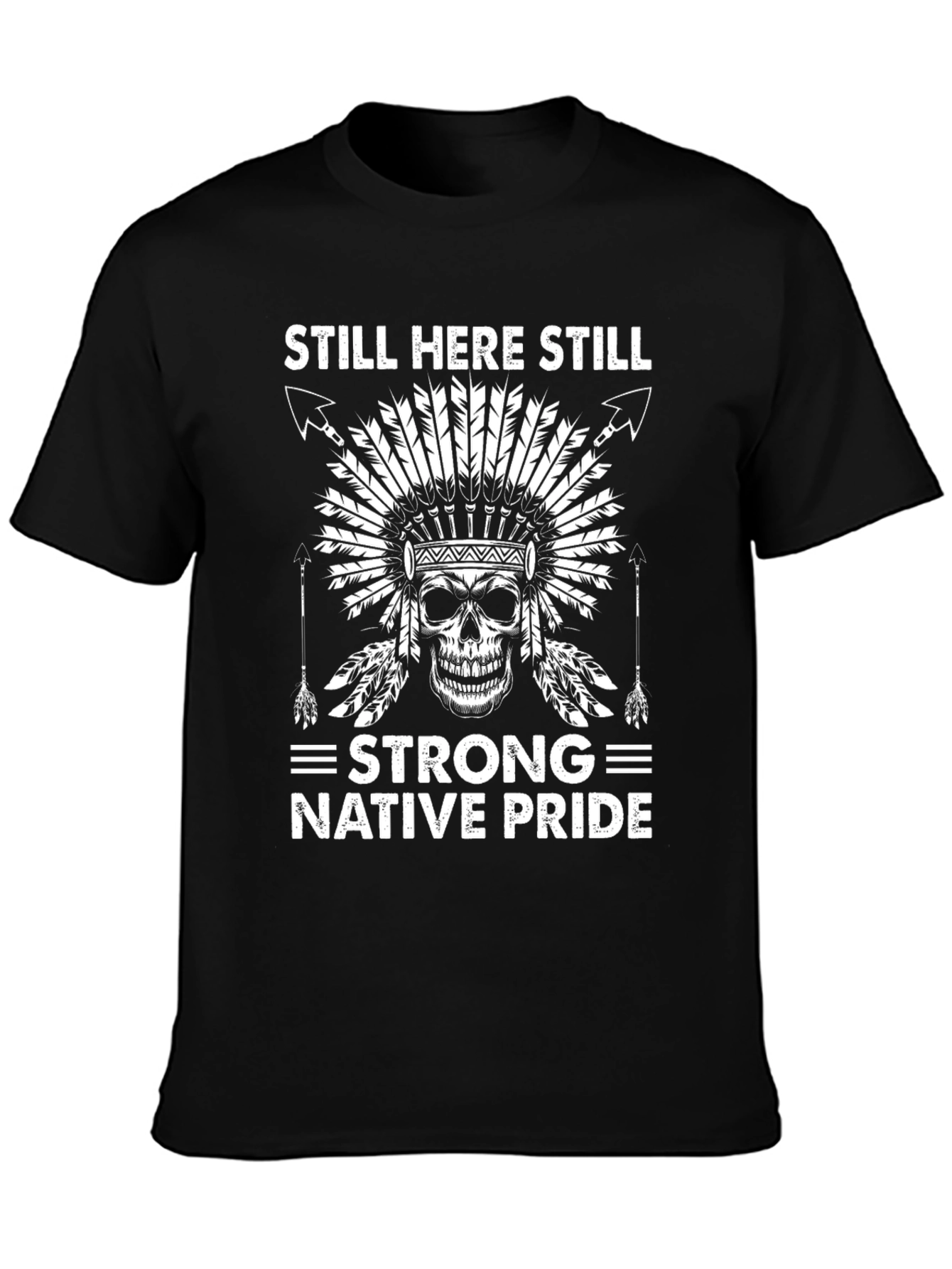 Black Still Here Still Strong Native Pride Graphic Tee view 3