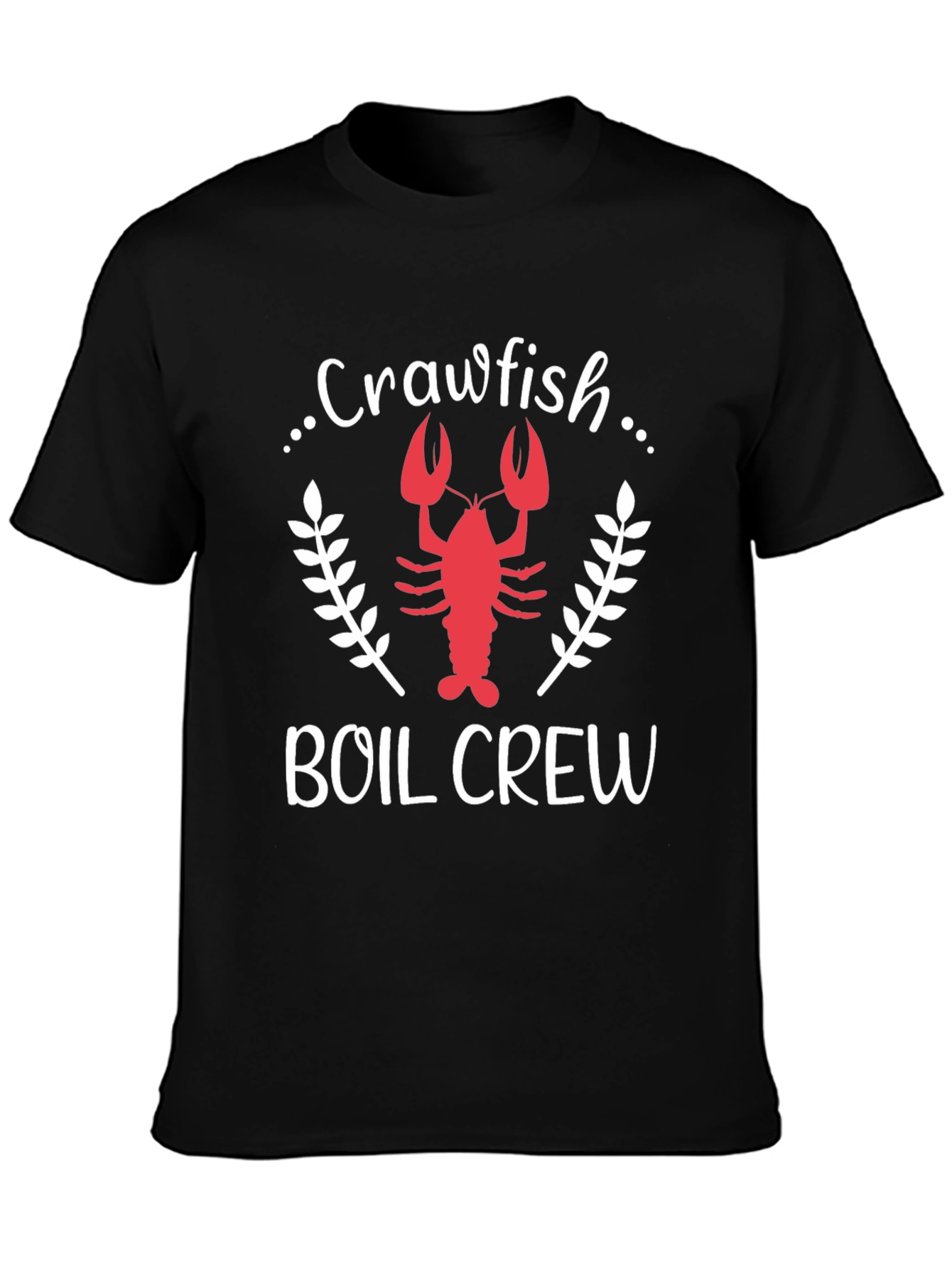 Black Crawfish Boil Crew T-Shirt view 3