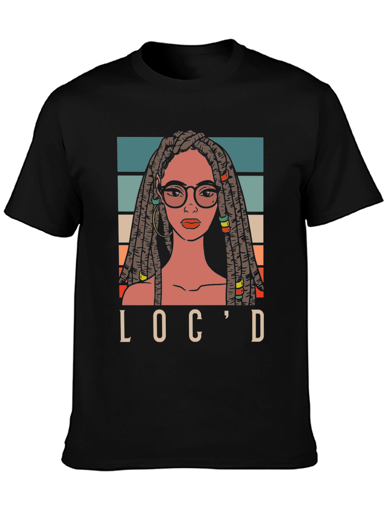 Black Loc'd T-Shirt: Stylish Graphic Tee view 3