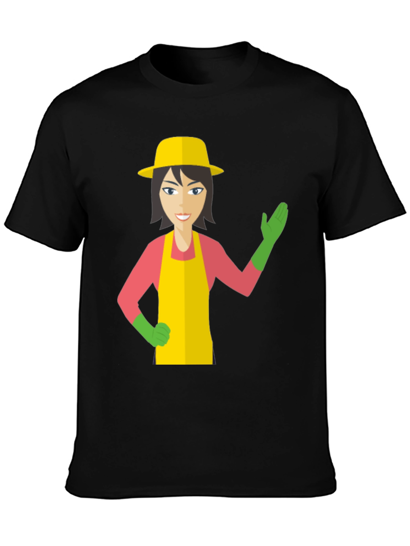 Black Gardener Graphic Tee - Unique Cartoon Design view 3