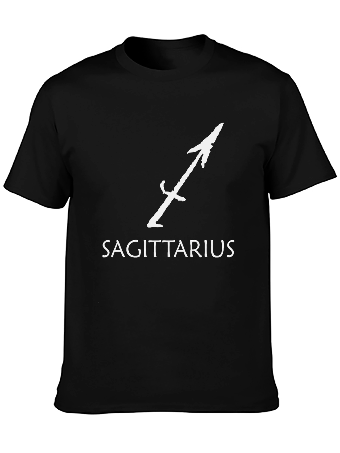 Sagittarius Zodiac Graphic Tee - Black Cotton T-Shirt - 3