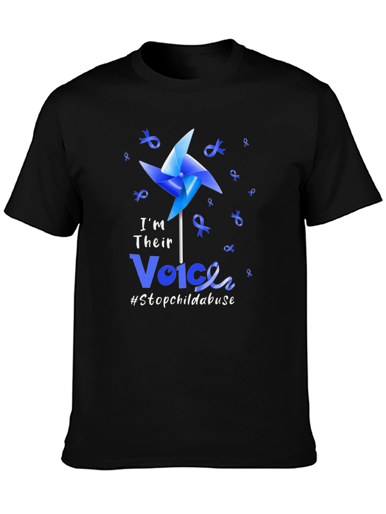 I'm Their Voice Stop Child Abuse Awareness T-Shirt - 3