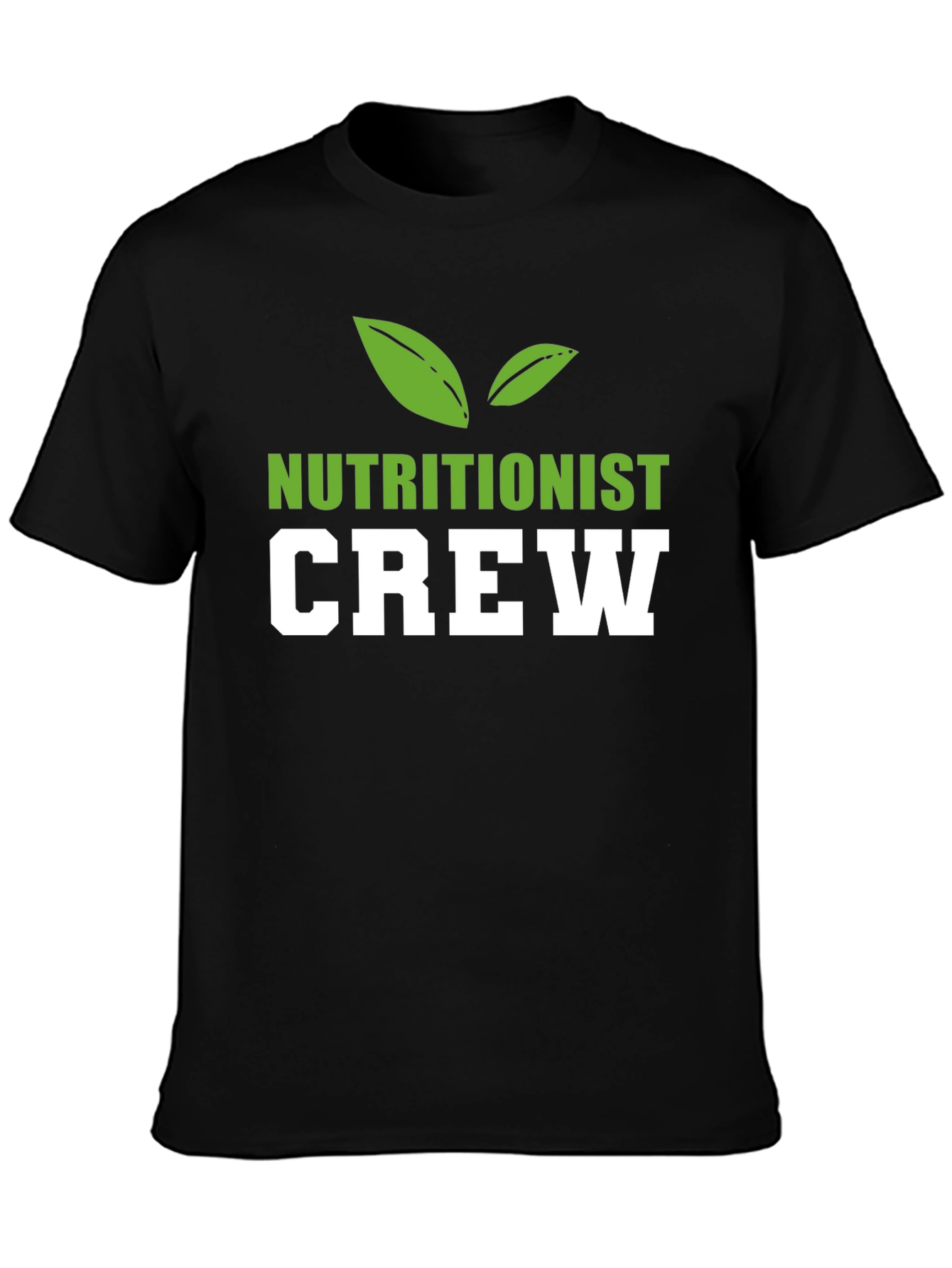 Black Nutritionist Crew T-Shirt, Black, Cotton Blend view 3