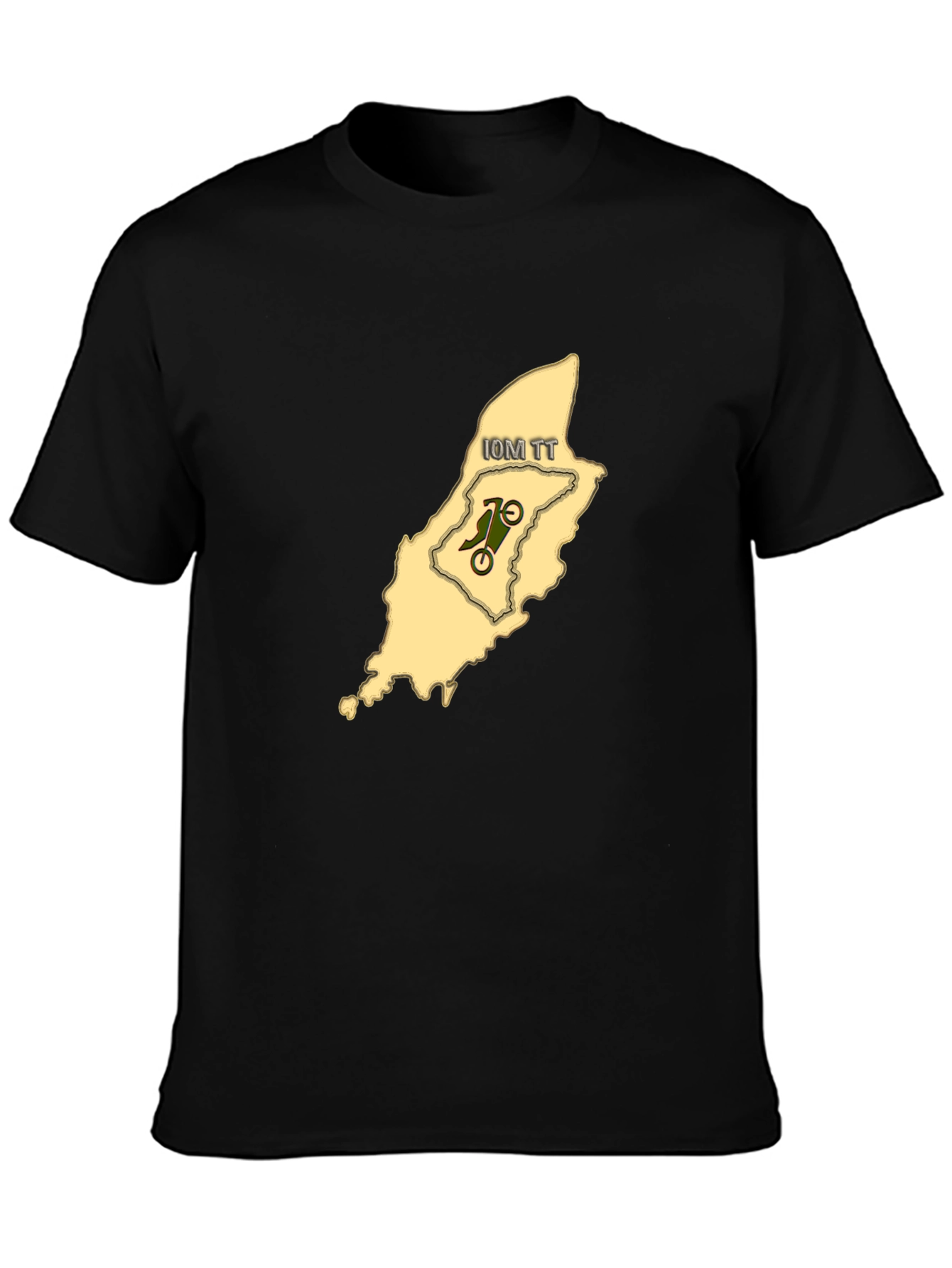 Black Isle of Man TT Black T-Shirt - Motorcycle Racing view 3