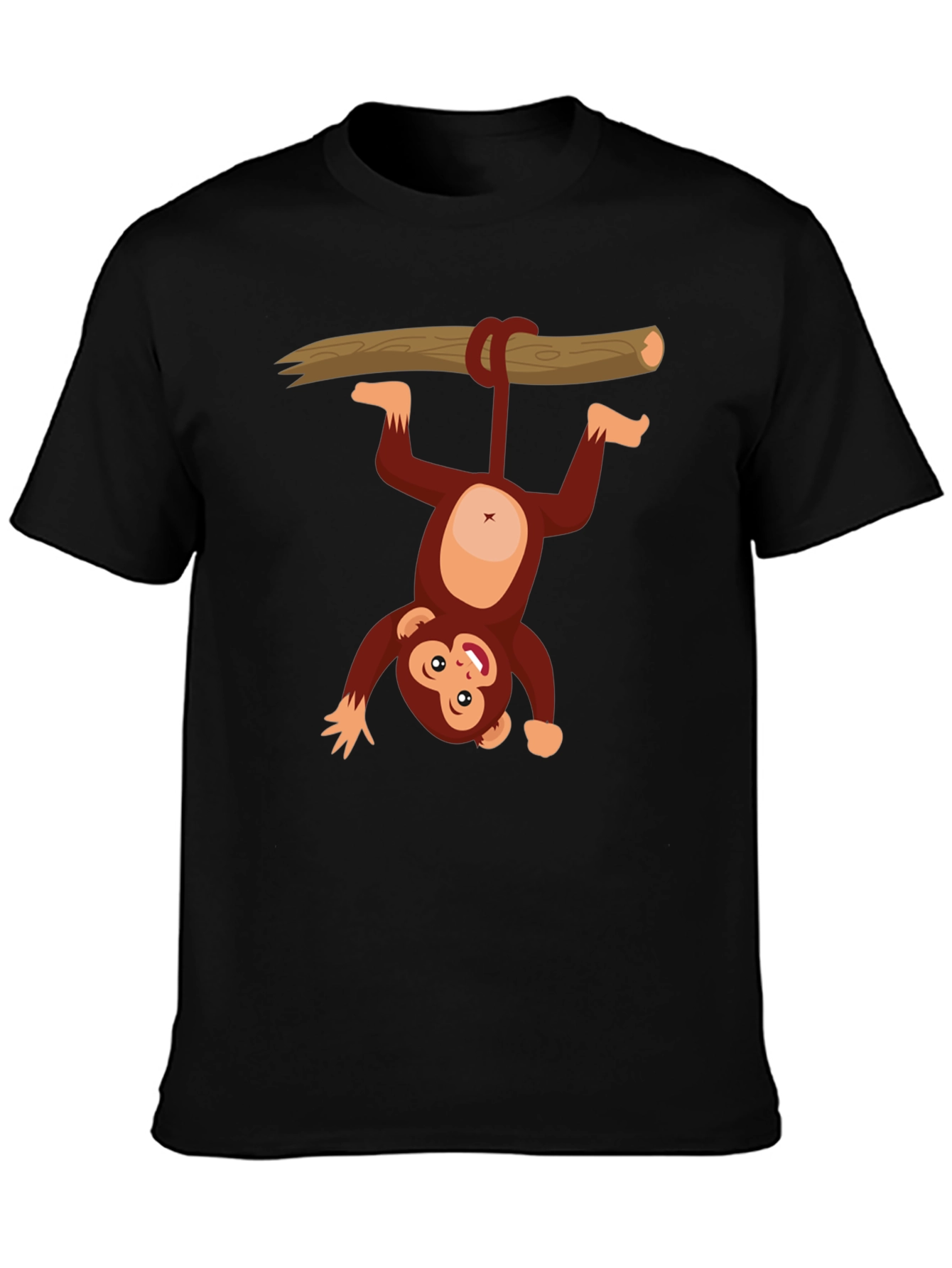 Black Monkeying Around T-Shirt - Fun Graphic Tee for Casual Wear view 3