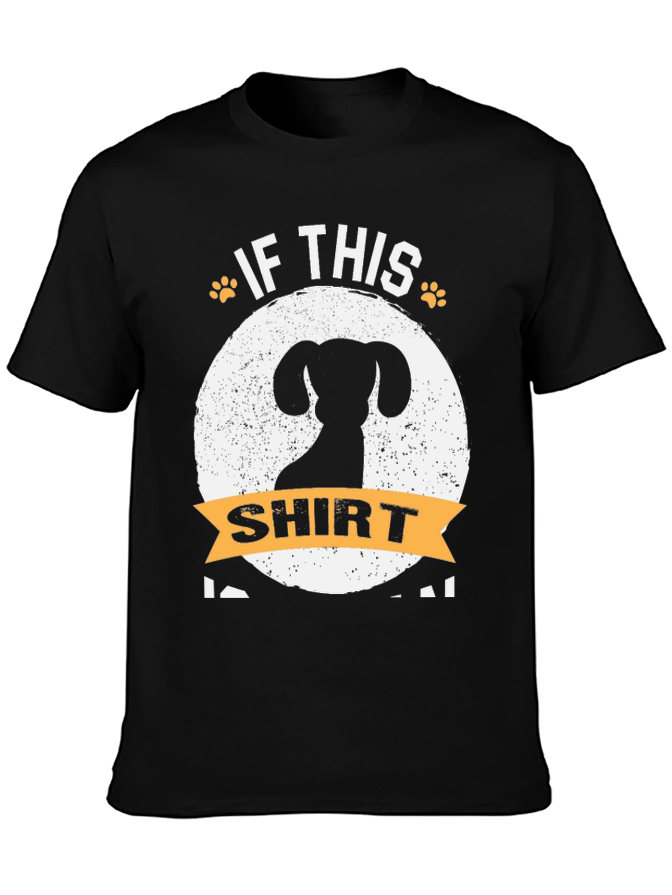 Black Dachshund T-Shirt - If This Shirt I Will Pet That Dog view 3