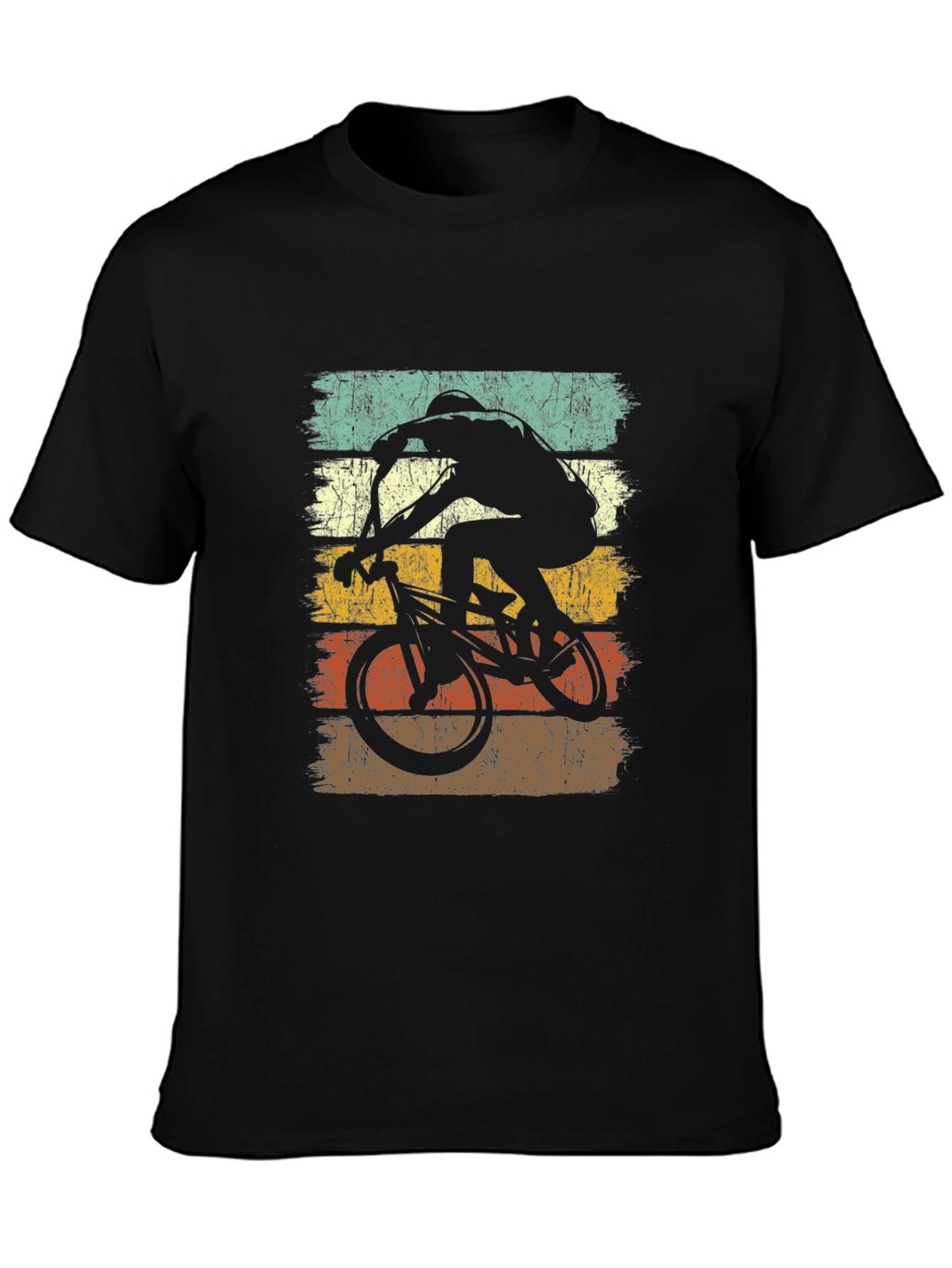 Black Vintage BMX Rider T-Shirt view 3