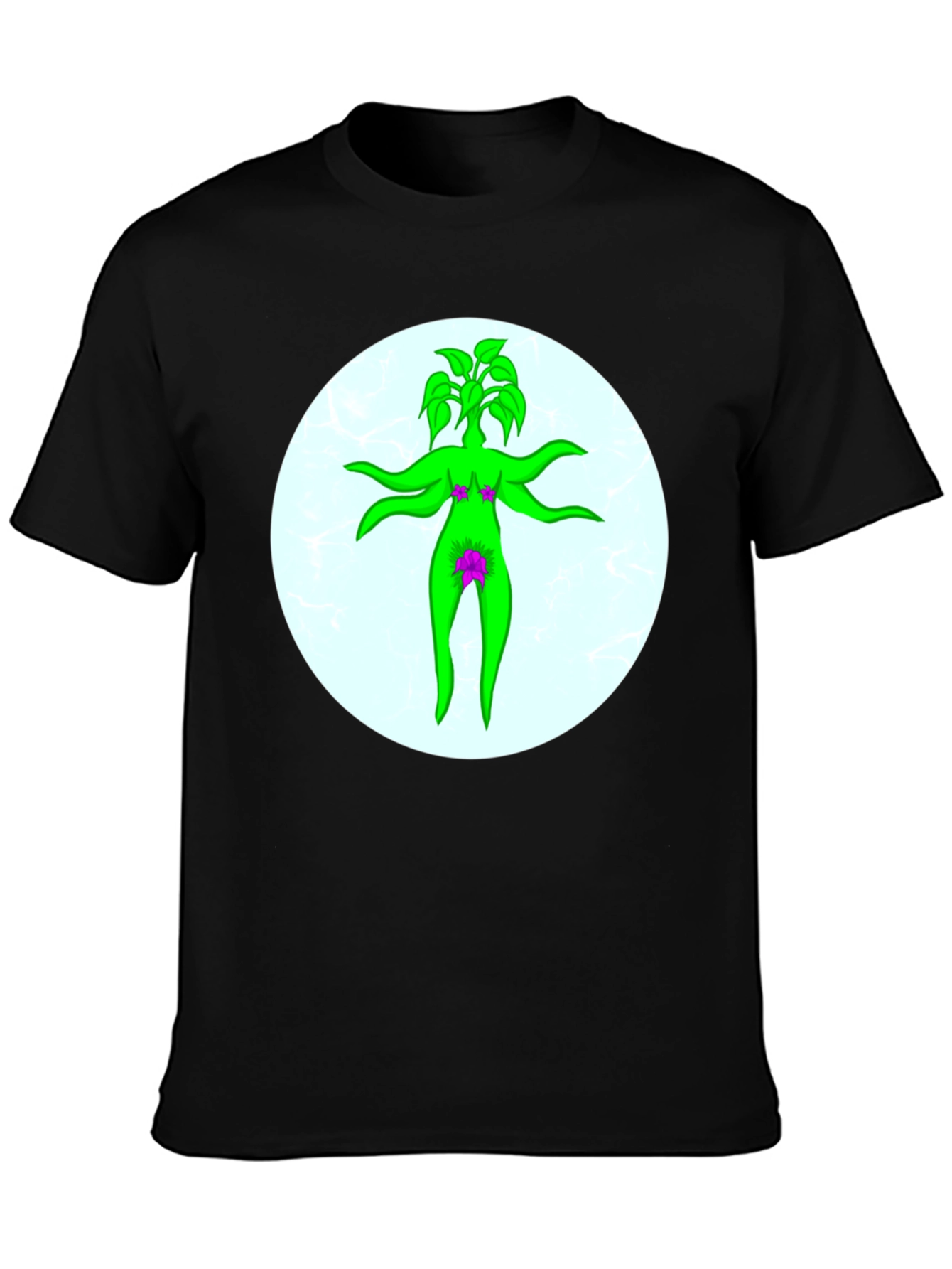 Black Botanical Body T-Shirt view 3