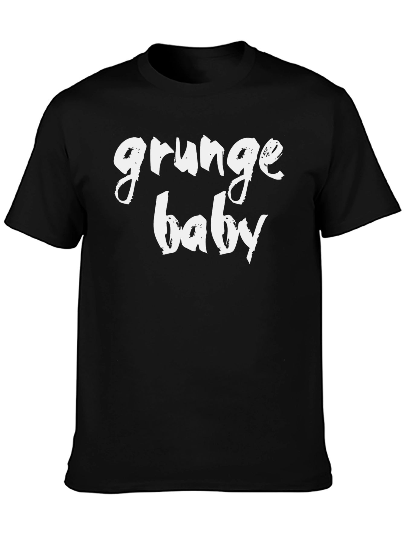 Grunge Baby Graphic Tee - Black Cotton T-Shirt - 3