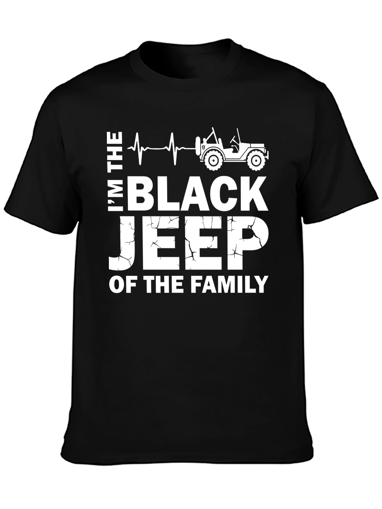 Black I'm the Black Jeep of the Family T-Shirt view 3