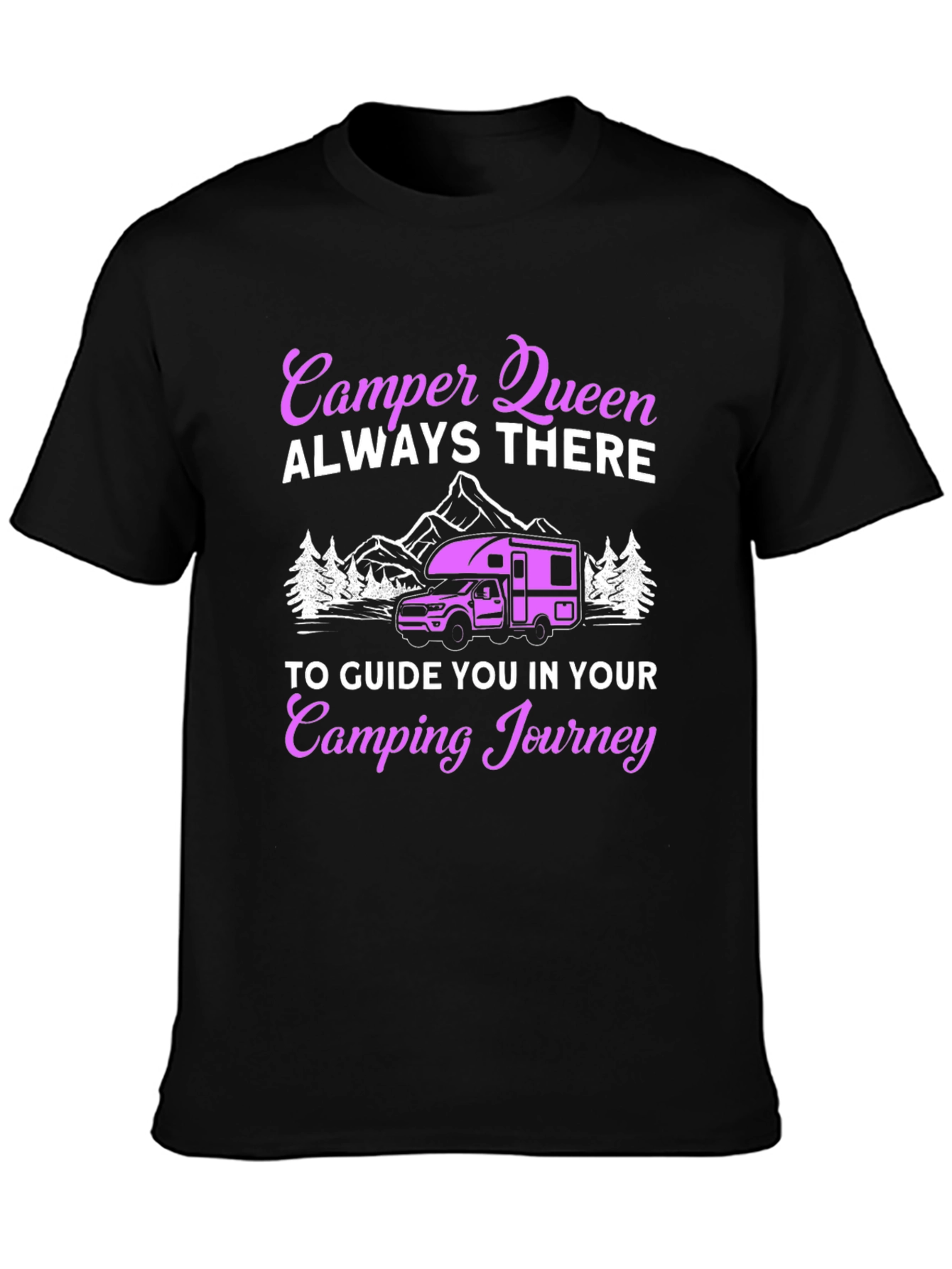Camper Queen T-Shirt Camping Journey Guide RV Life - 3