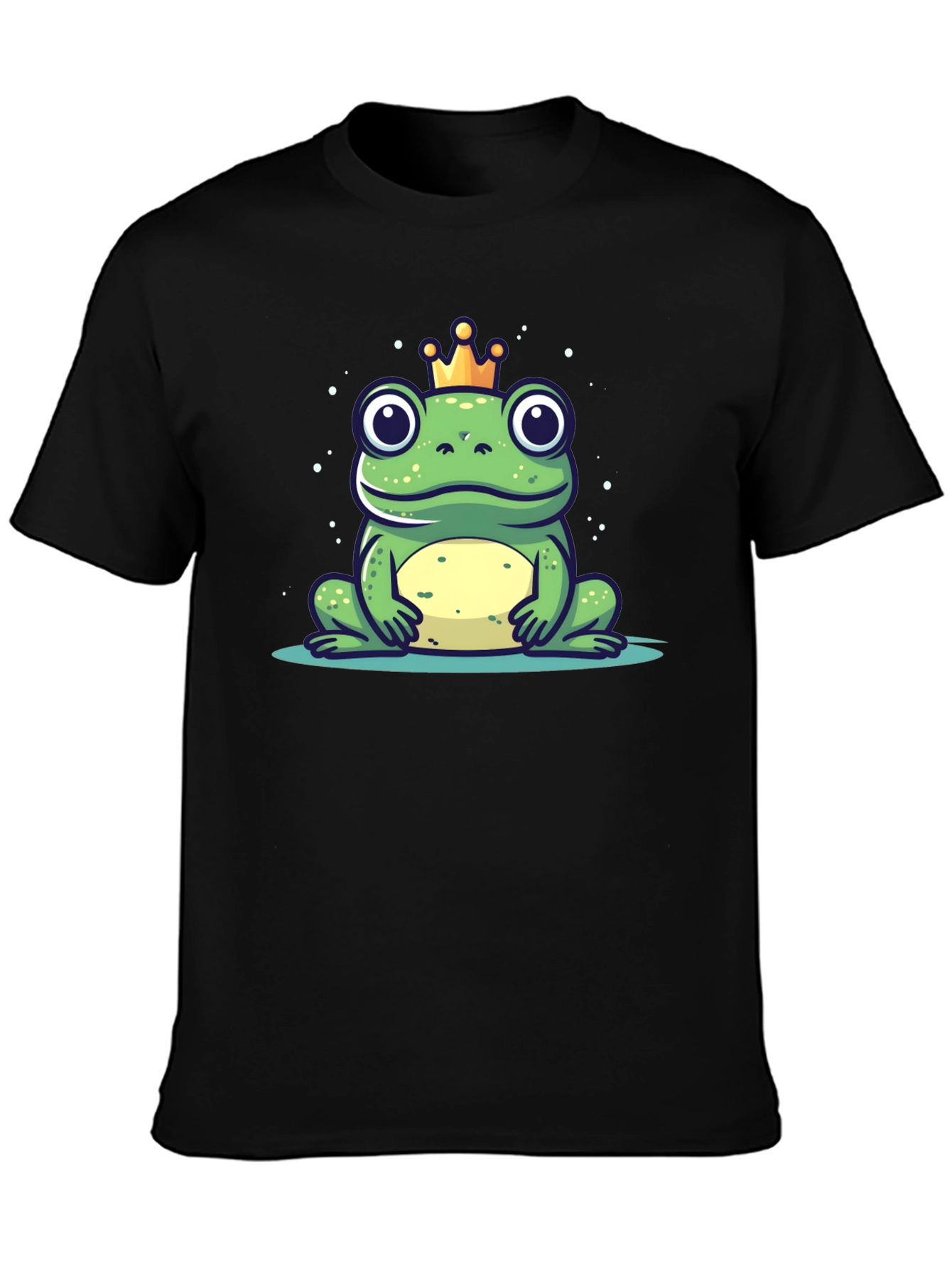 Black Frog Prince T-Shirt - Funny Cartoon Tee view 3